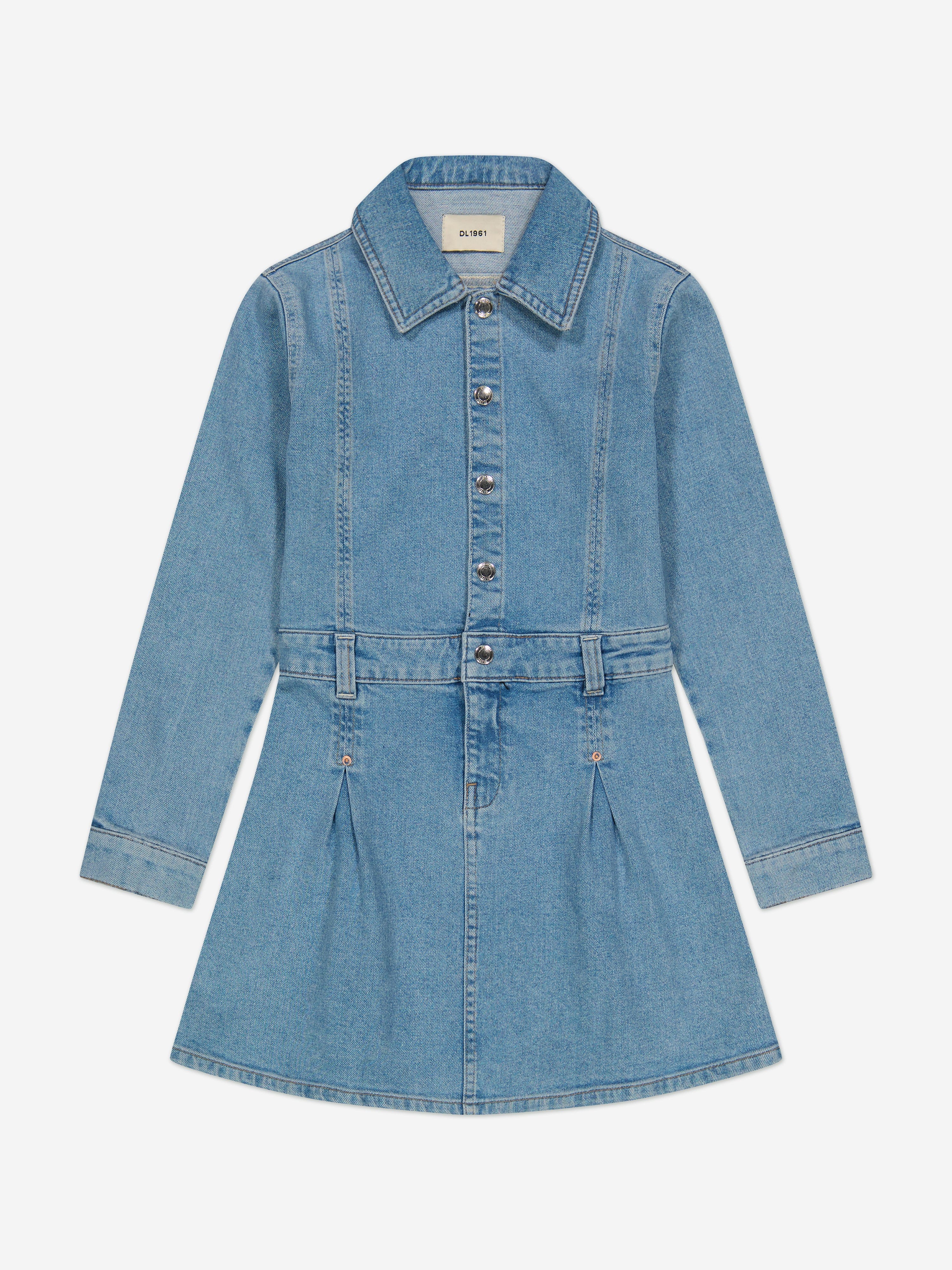 DL1961 Girls Manning Denim Dress in Blue Outlet Footaction