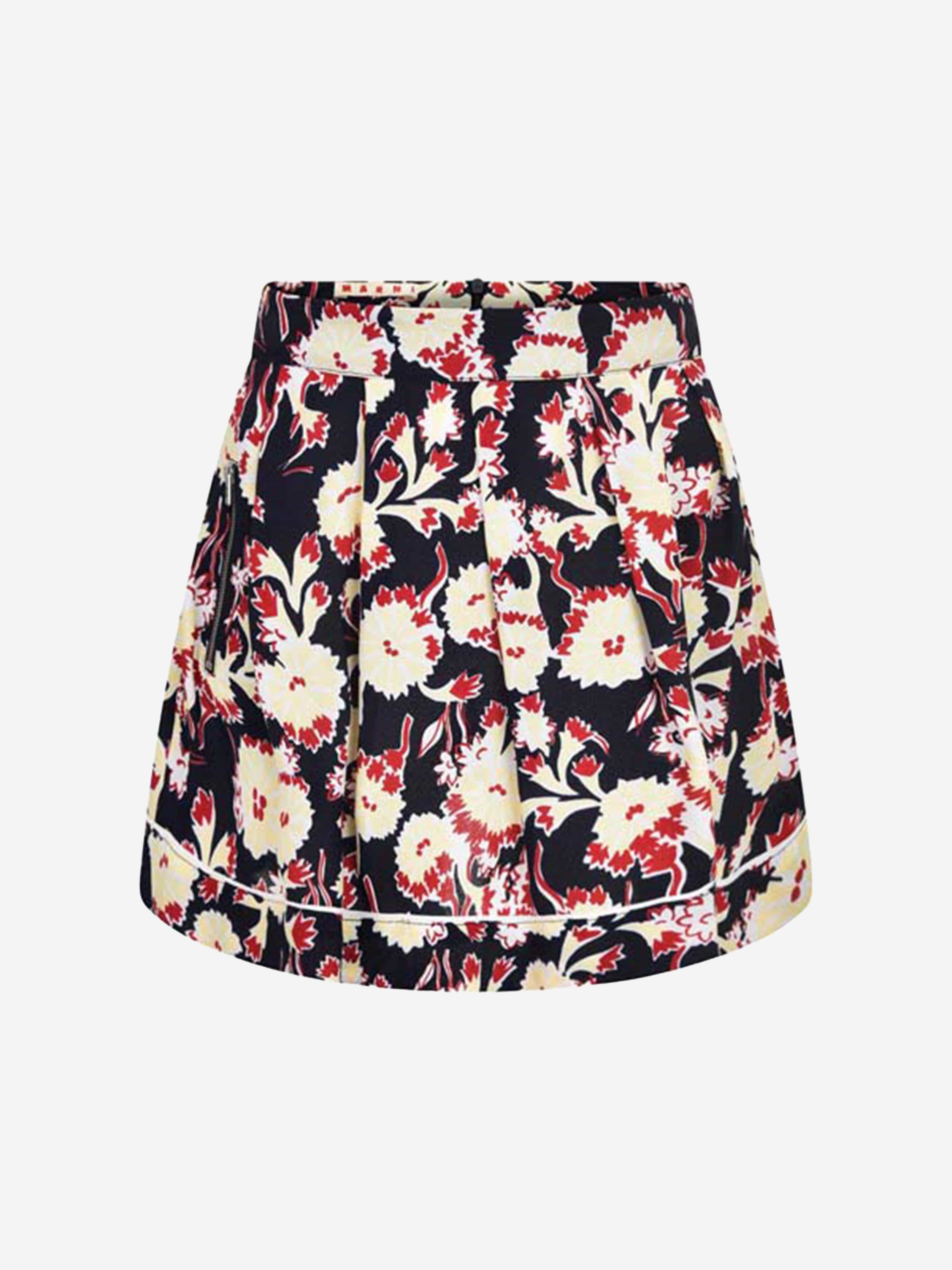 MARNI Girls & Yellow Floral Viscose Skirt Tumblr Online