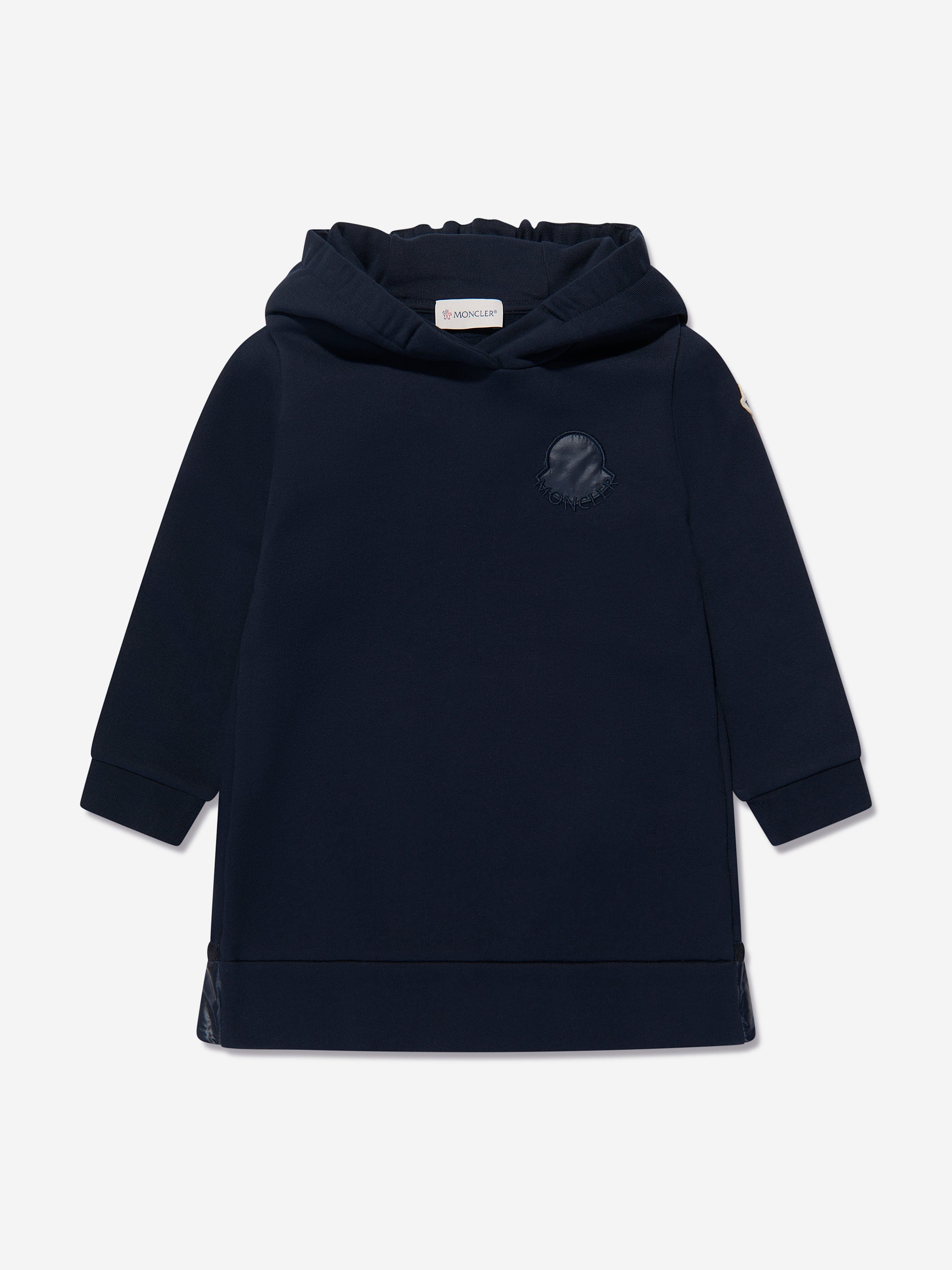 Moncler Enfant Girls Hooded Sweater Dress in Navy Discount Online