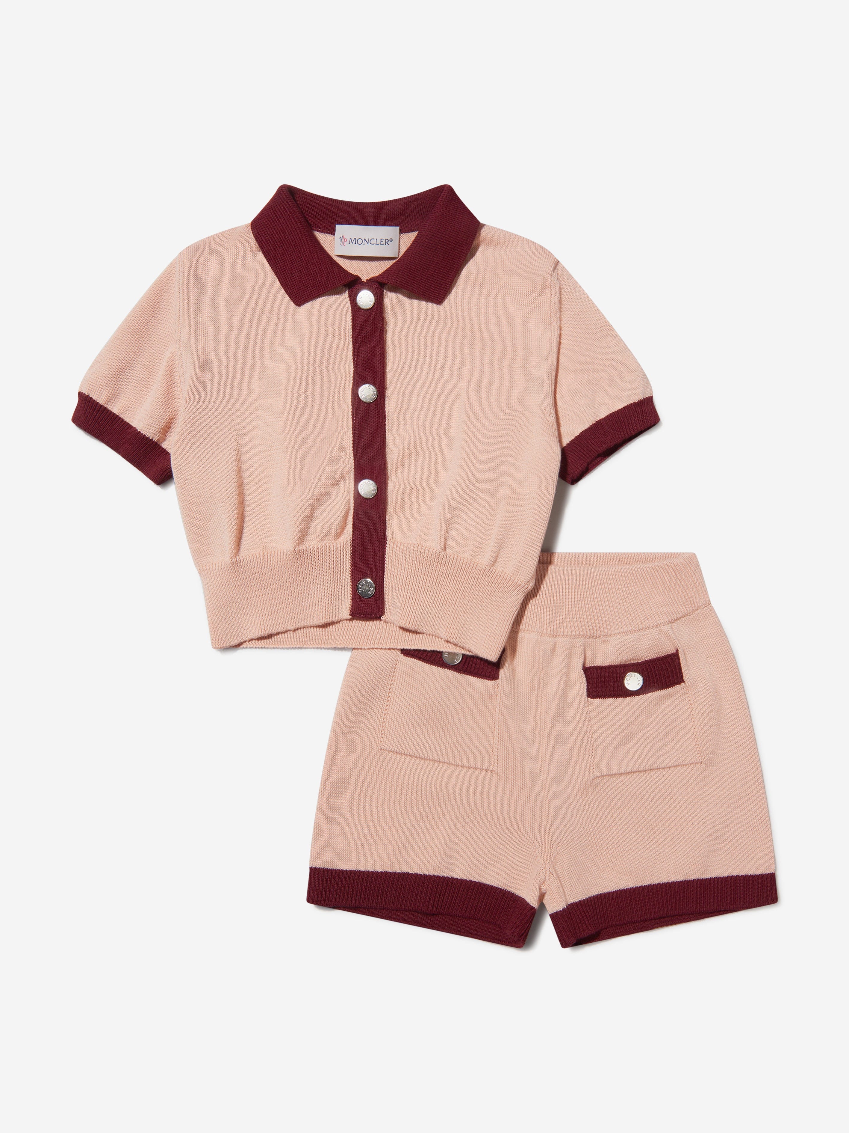 Moncler Enfant Girls Knitted Cardigan And Shorts Set Cheap Online Store