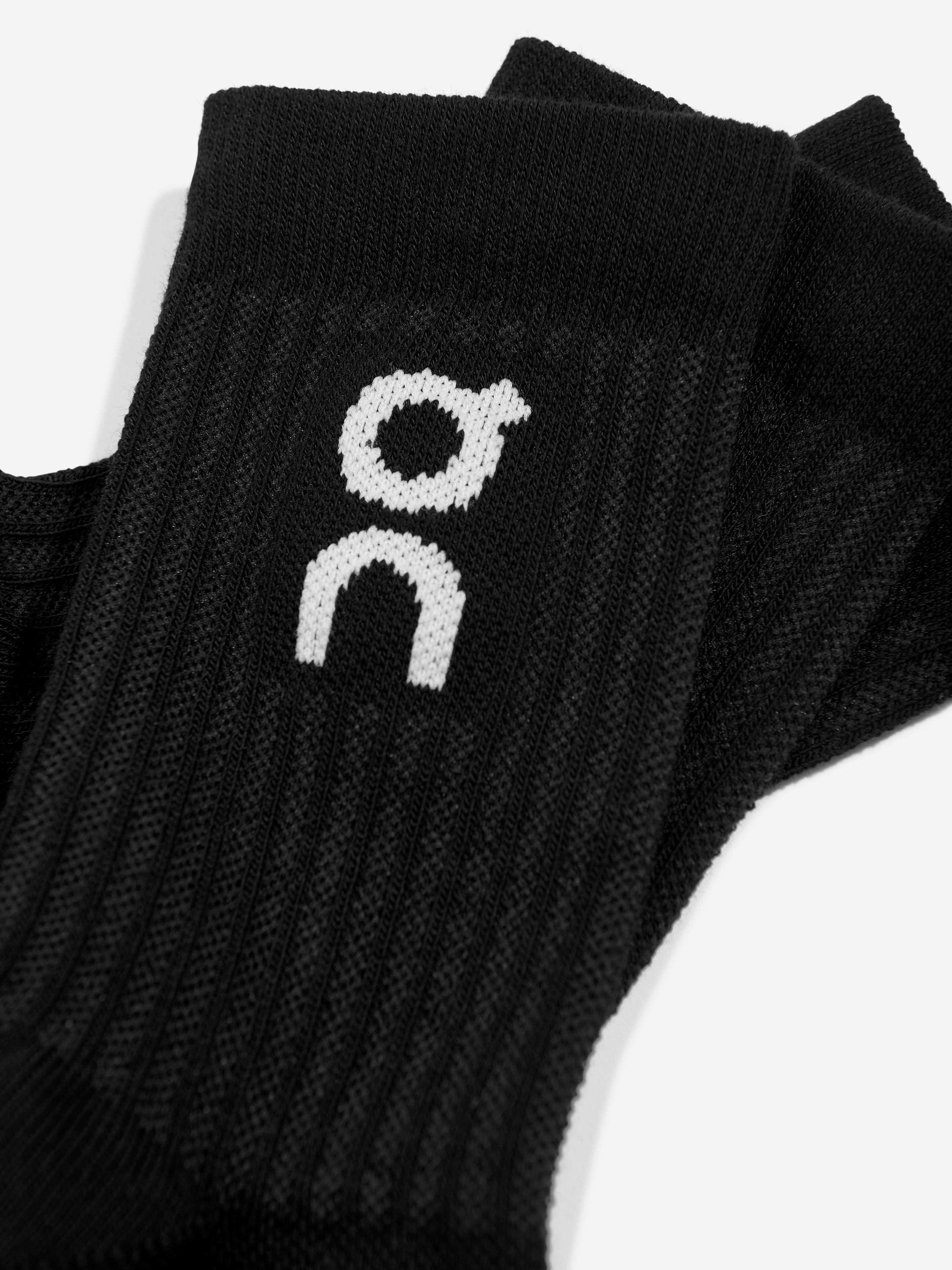On Running Kids Logo Socks 3-Pack in Black Discount Manchester