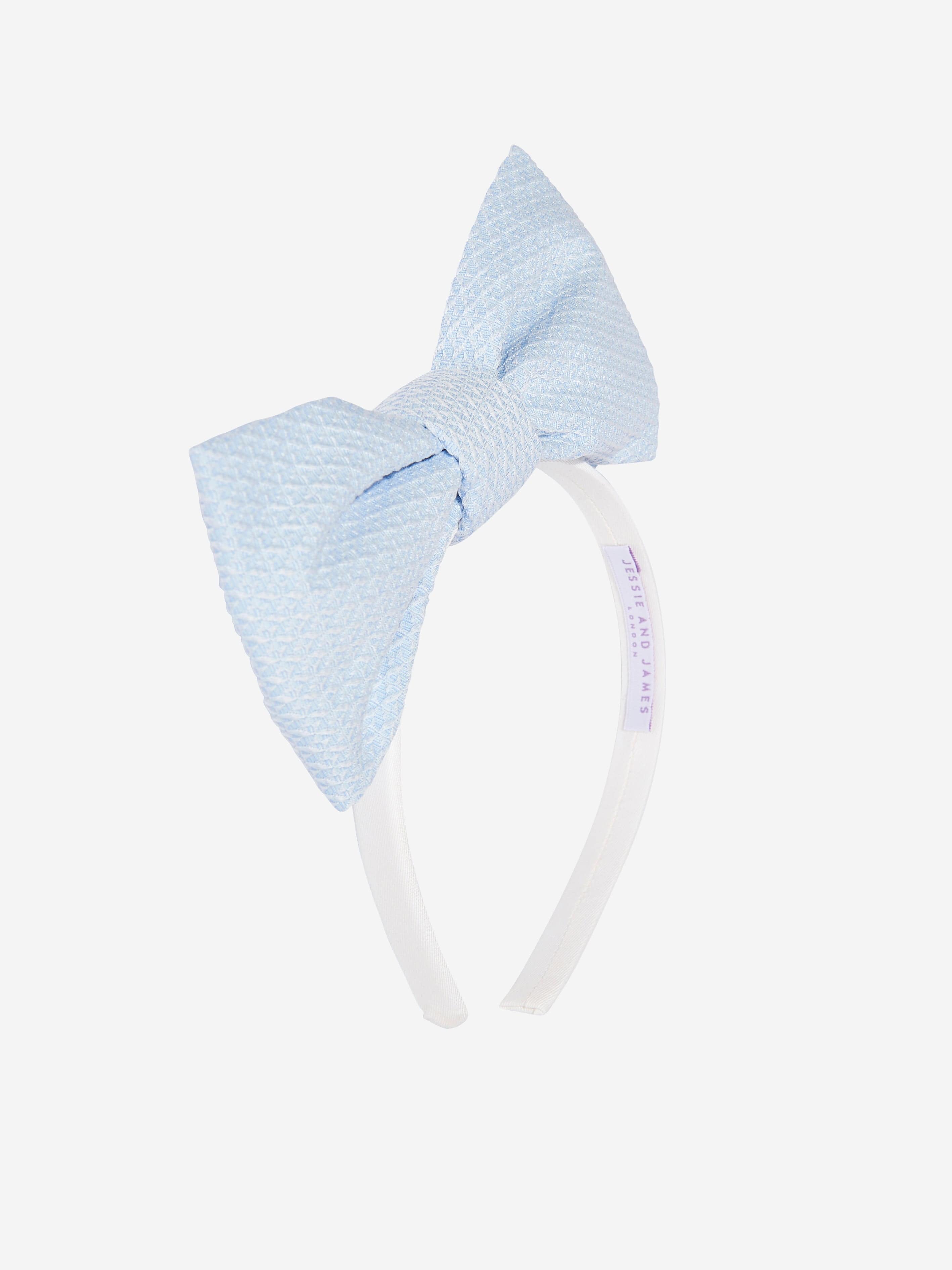 Girls Origami Dotty Jacquard Bow Headband in Blue For Cheap Cheap Online
