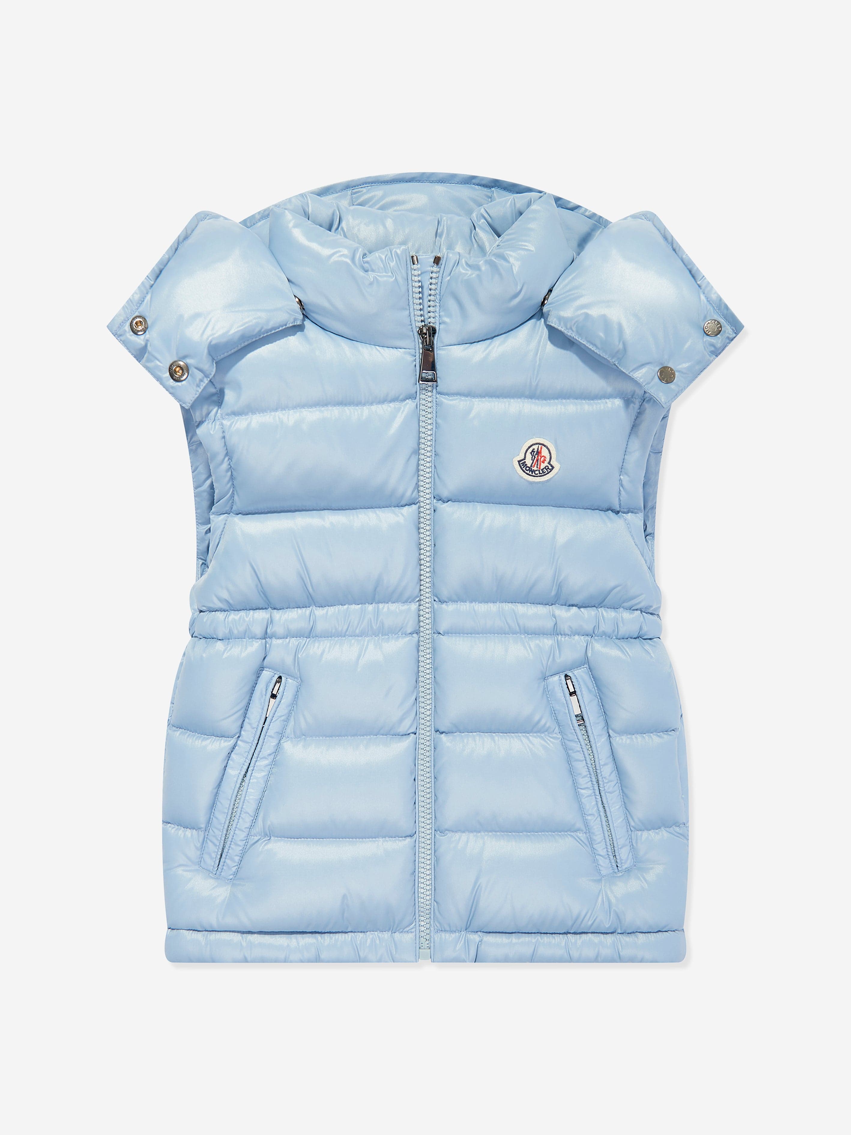 Moncler Enfant Girls Down Padded Ania Gilet in Blue Authentic Online