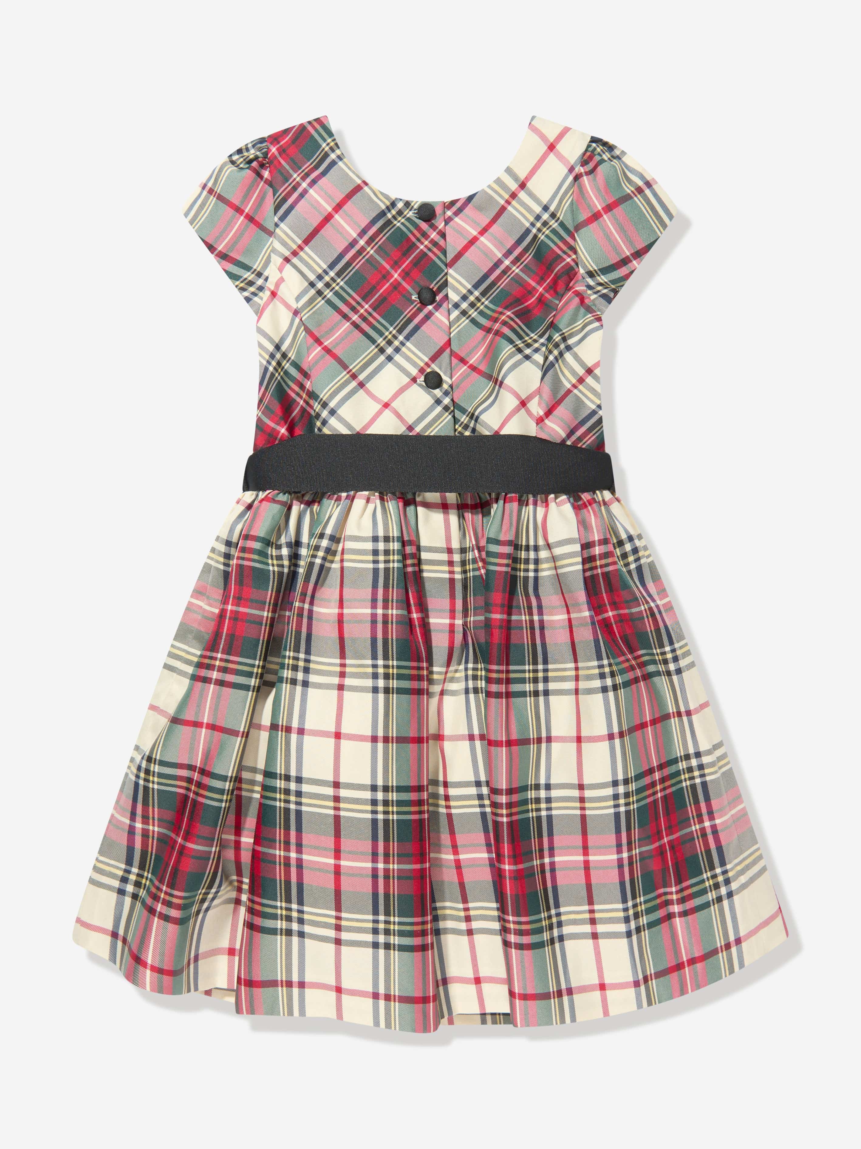 Ralph Lauren Girls Plaid Taffeta Dress in Multicolour Looking For Sale Online