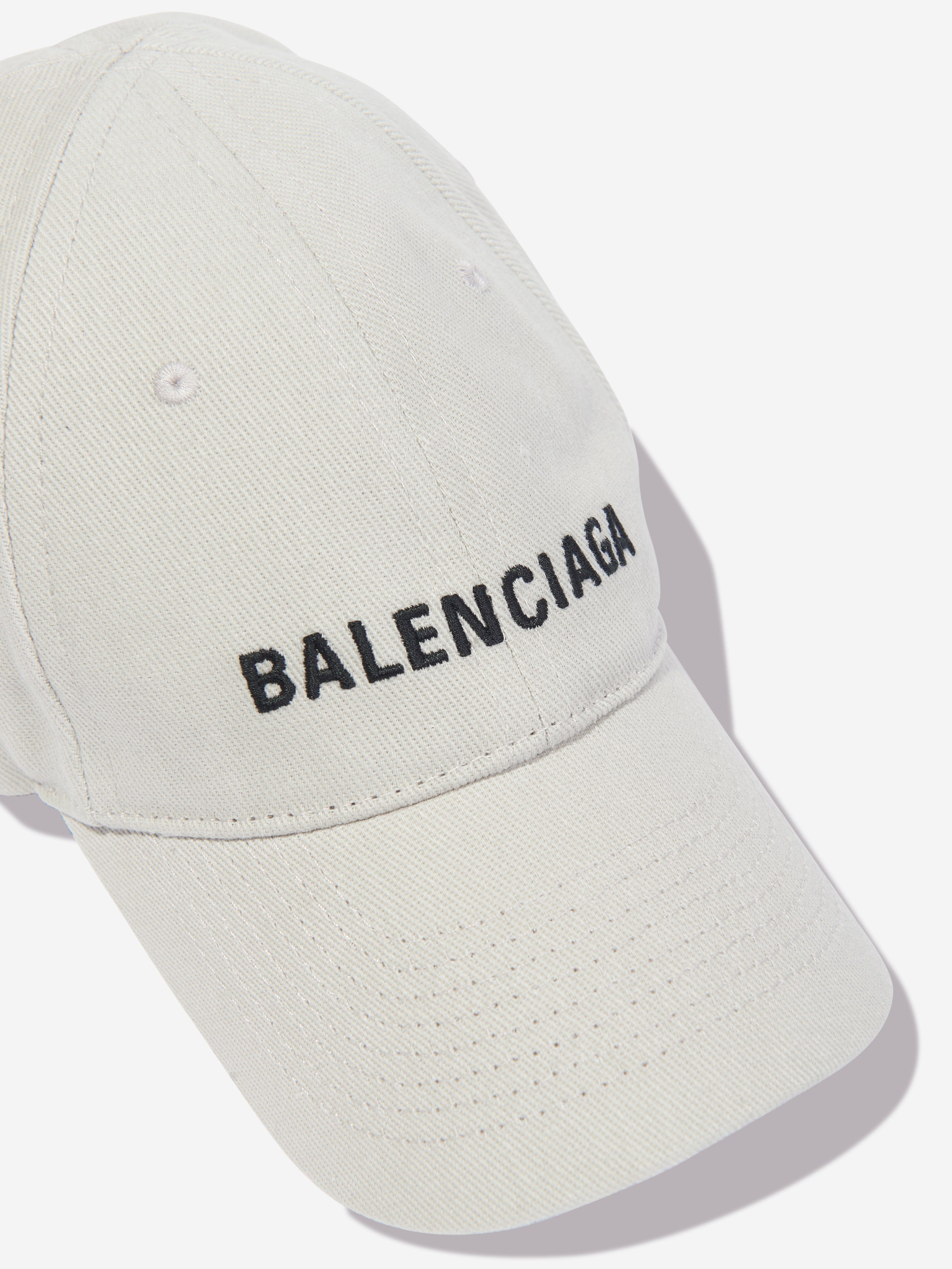 Balenciaga Kids Logo Cap in Ivory Sale Clearance