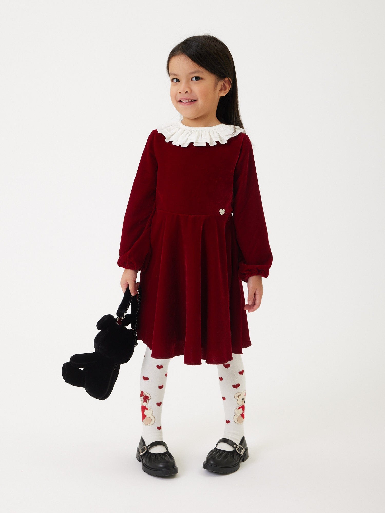Monnalisa Girls Cotton Occasion Dress in Red Discount Newest