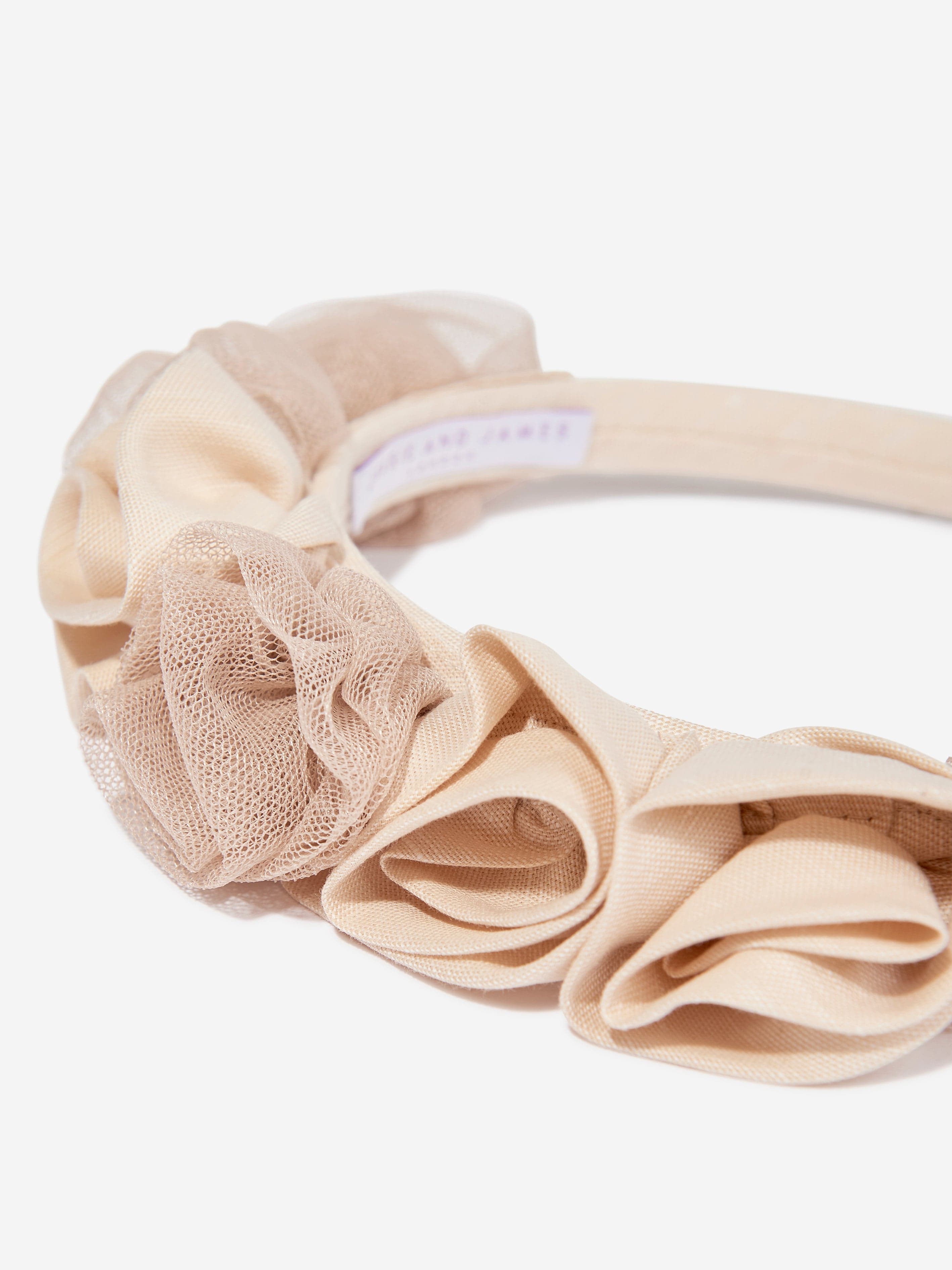 Girls Ring On Roses Headband in Beige Outlet Pay With Paypal