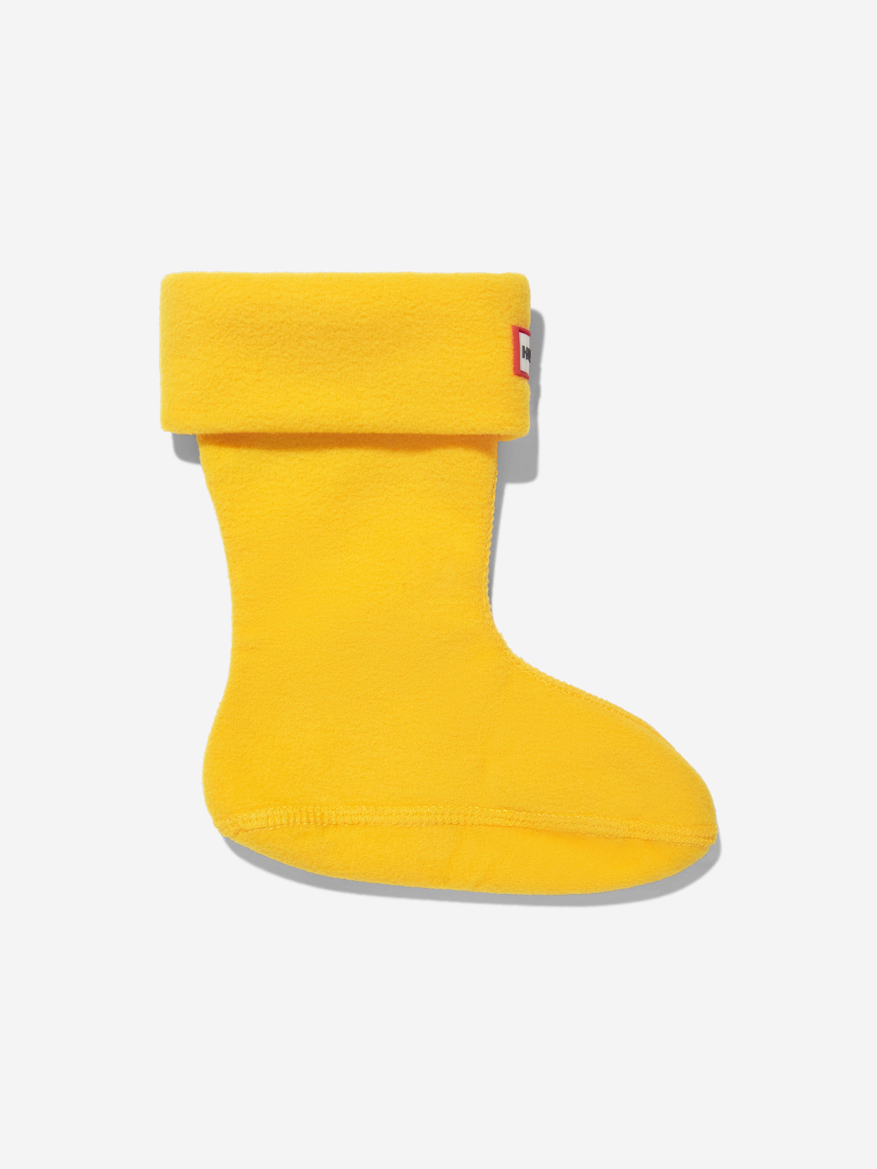 Hunter Kids Recycled Fleece Boot Socks in Yellow Free Shipping Official