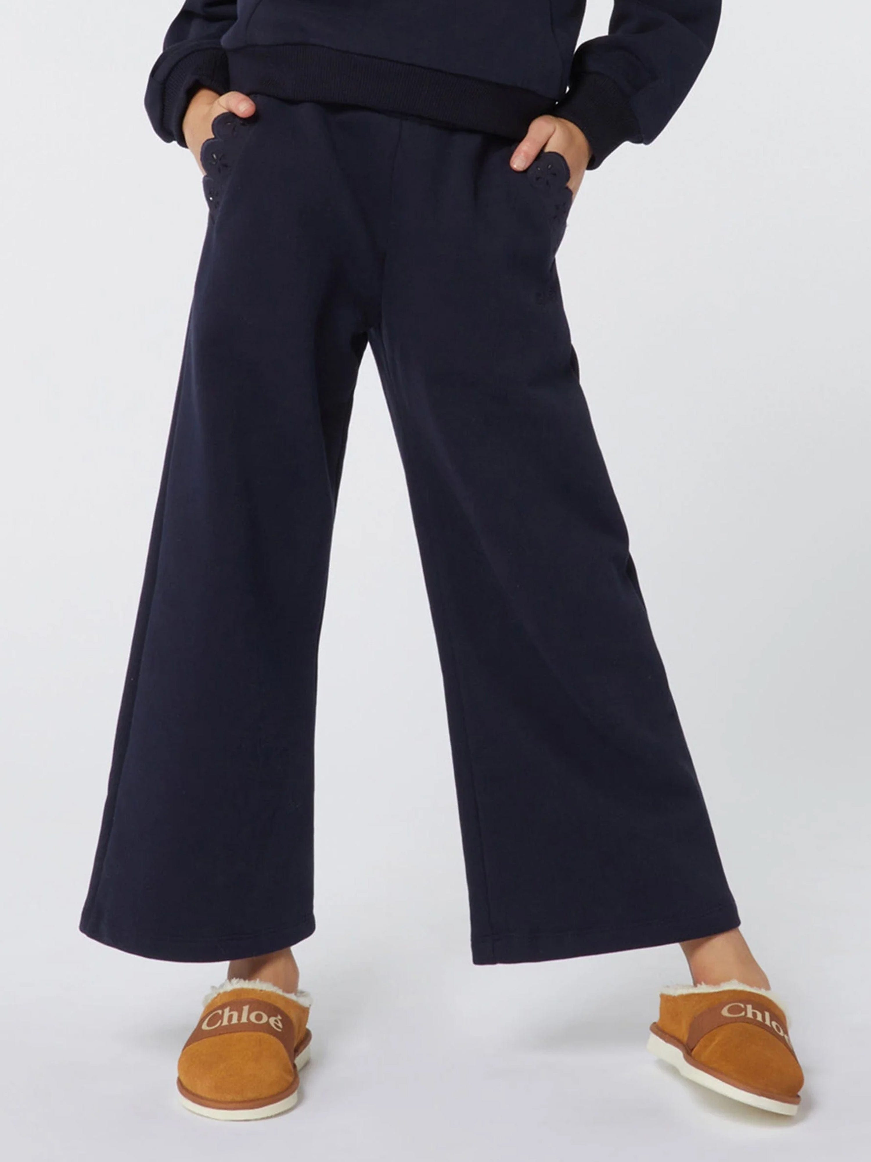Chlo¨¦ Girls Fleece Trousers in Navy Free Shipping The Cheapest