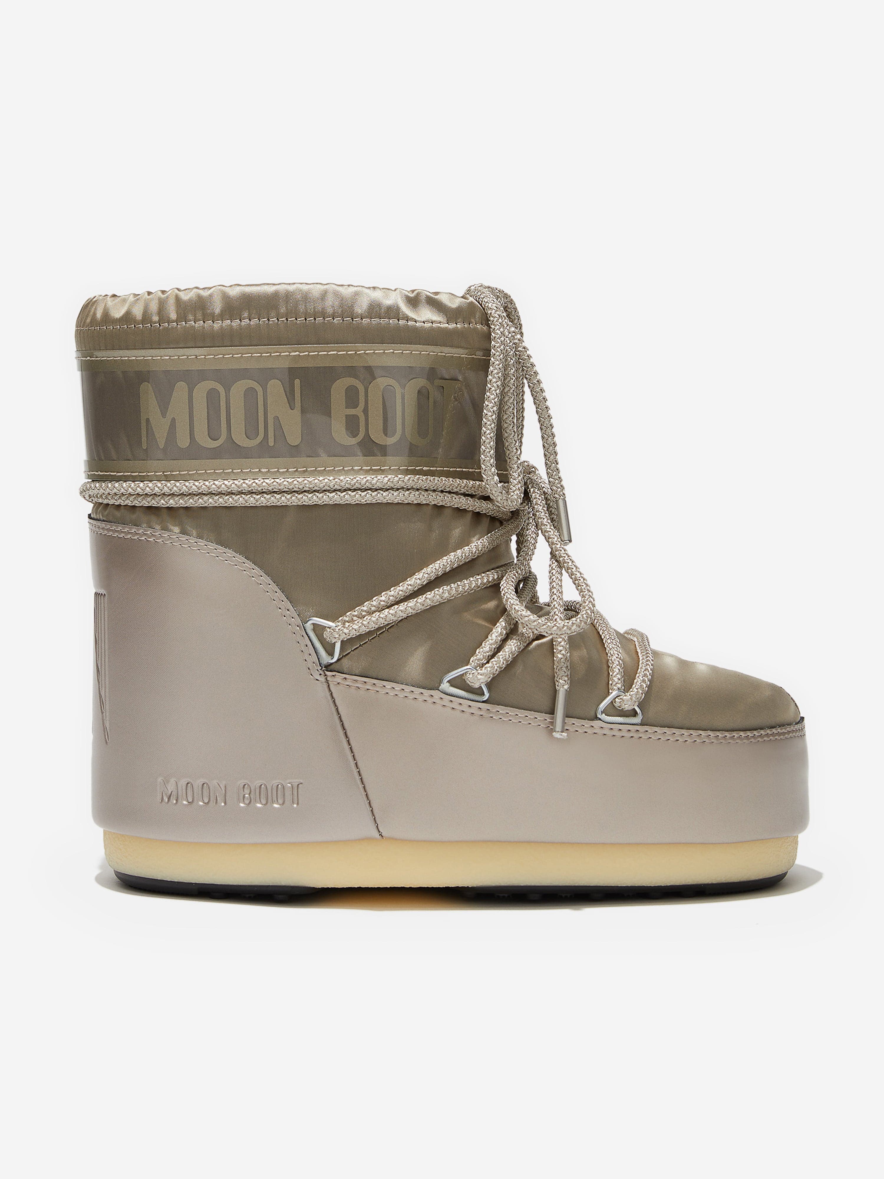 Moon Boot Girls Icon Low Glance Boots in Beige Professional Online