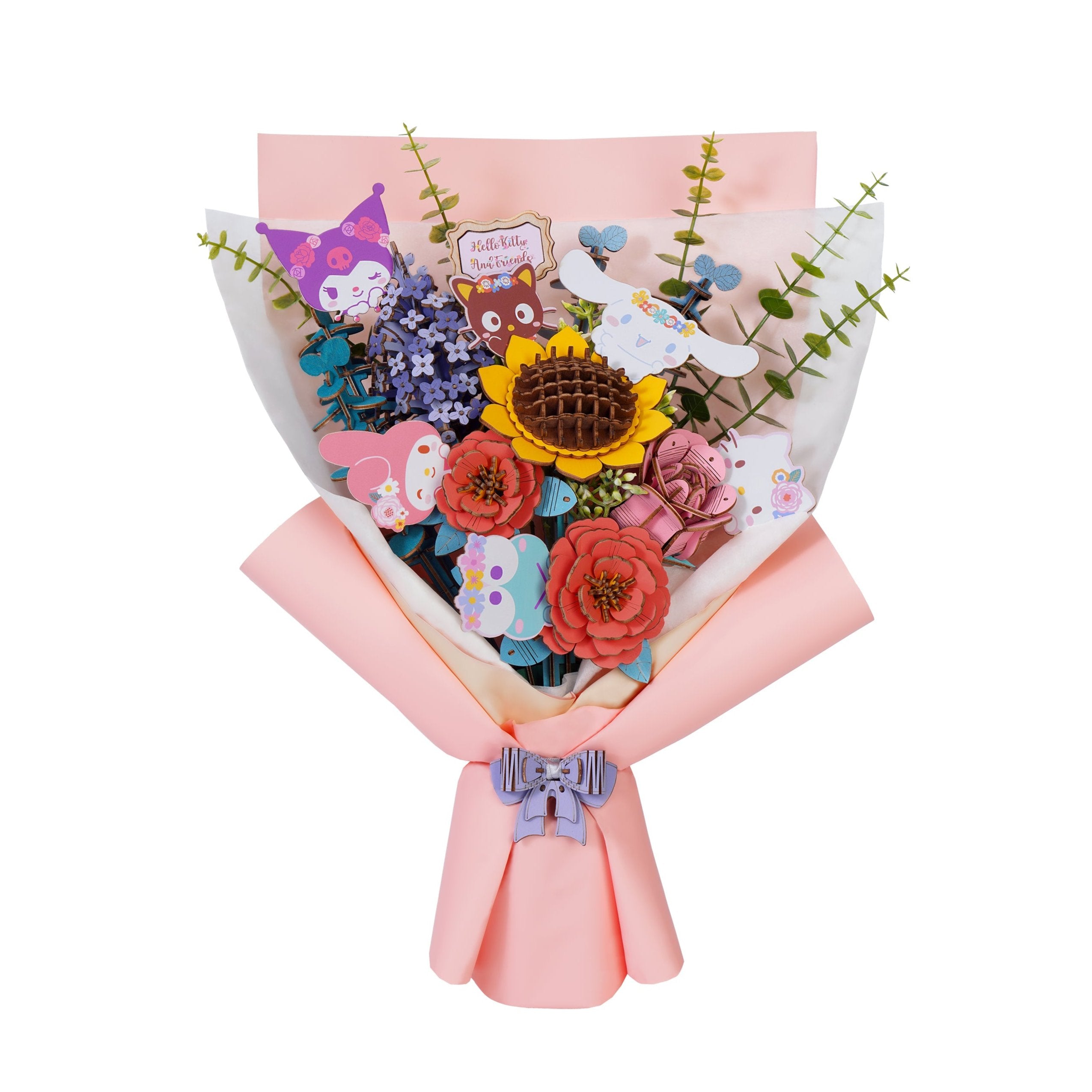 Hello Kitty and Friends Flower Bouquet 3D Wooden Puzzle Cheap Sale Finishline
