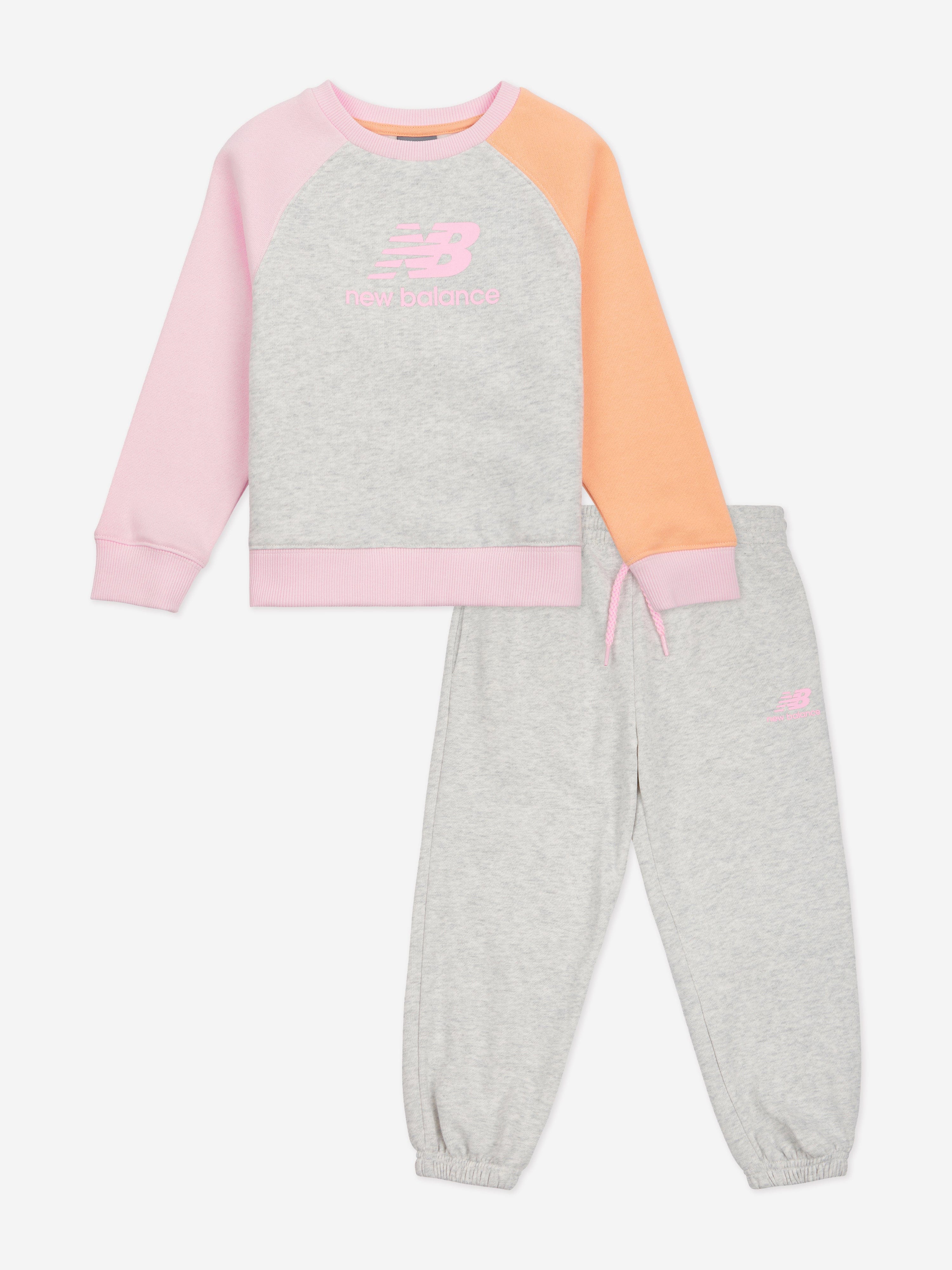 New Balance Girls Brush Back Raglan Tracksuit in Grey Low Pice For Sale