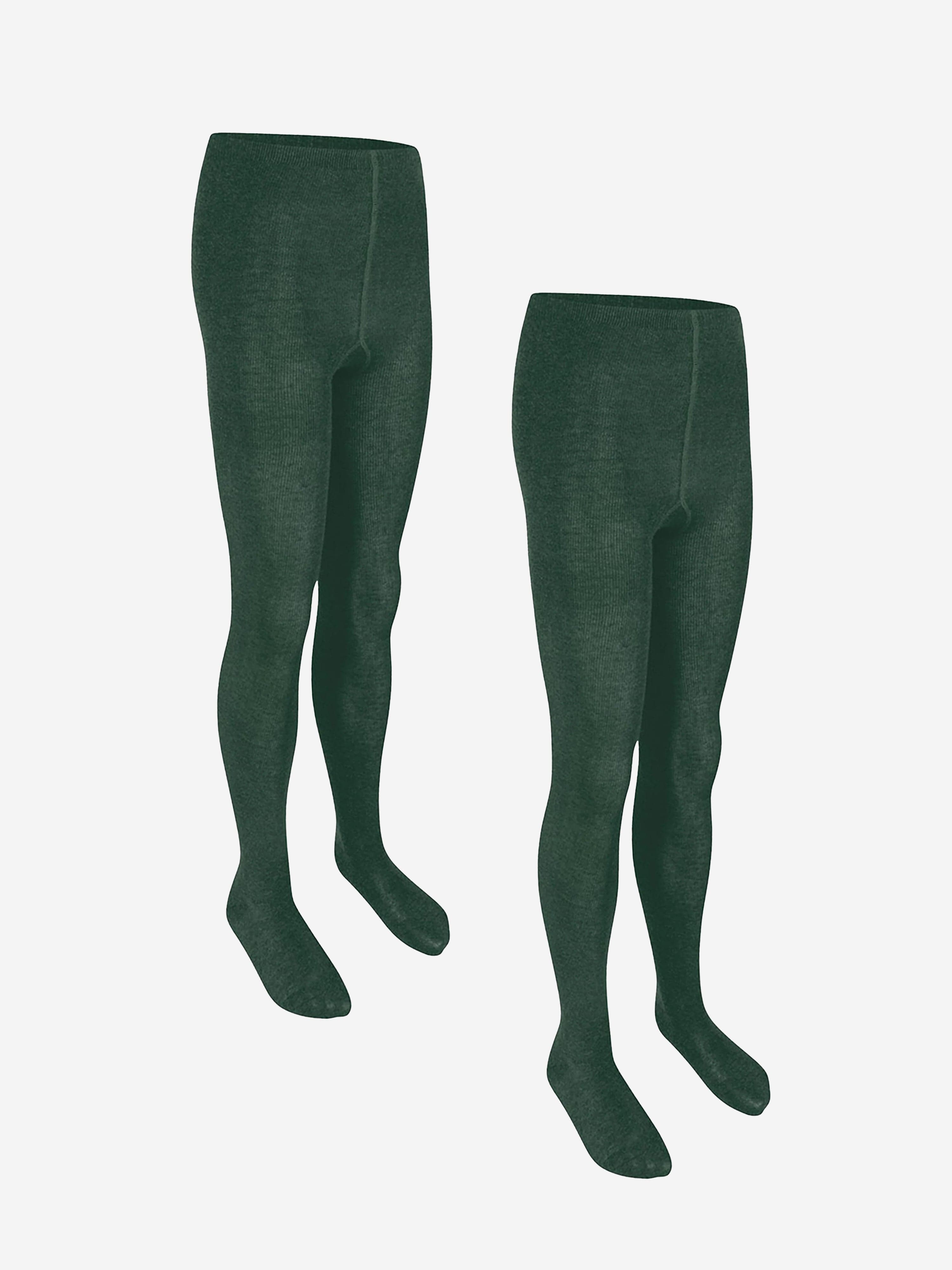 Zeco Girls School Cotton Tights (2 Pack) in Green Pick A Best