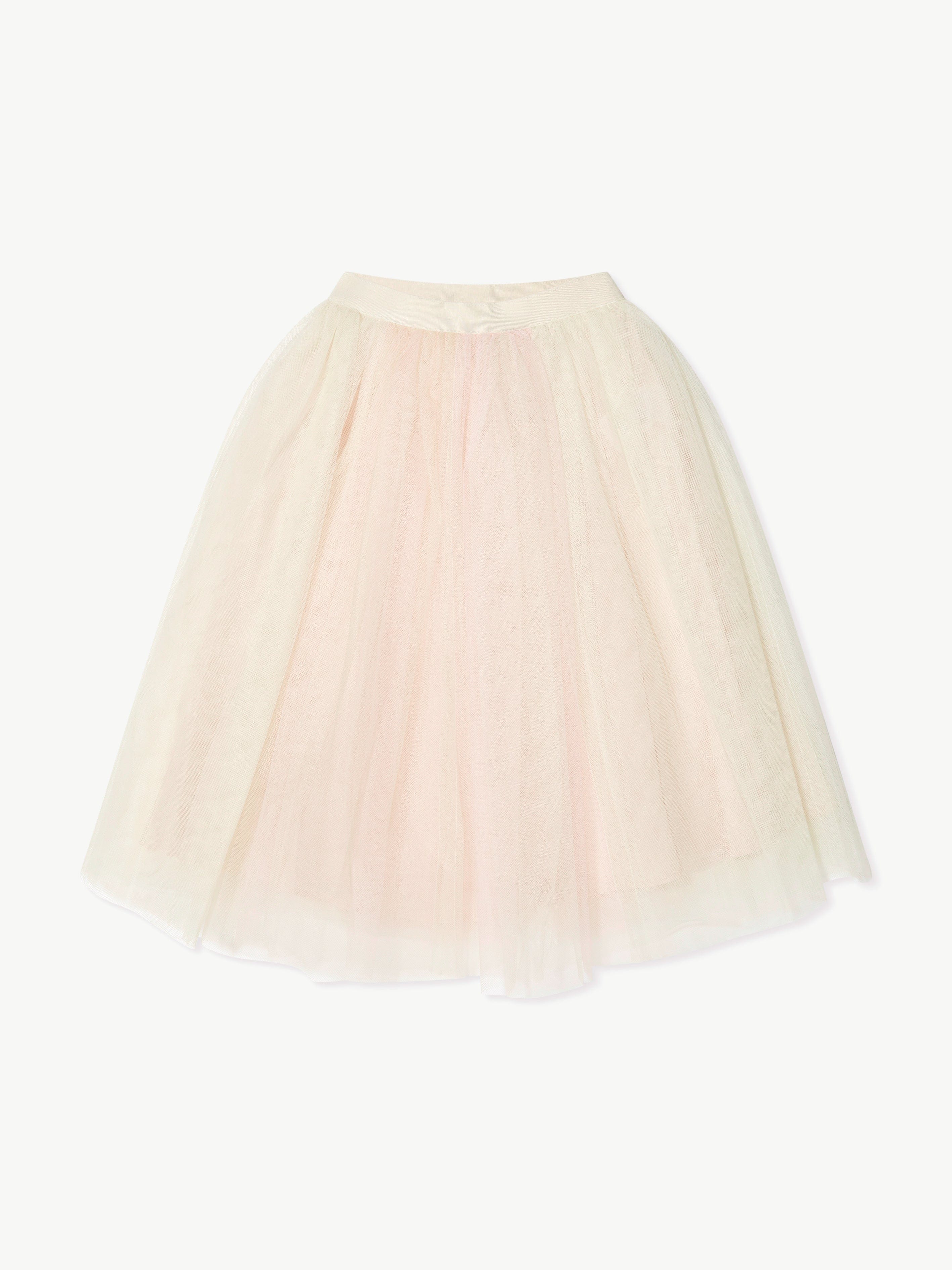 Bonpoint Girls Tulle Panice Maxi Skirt in Pink Outlet Best Seller
