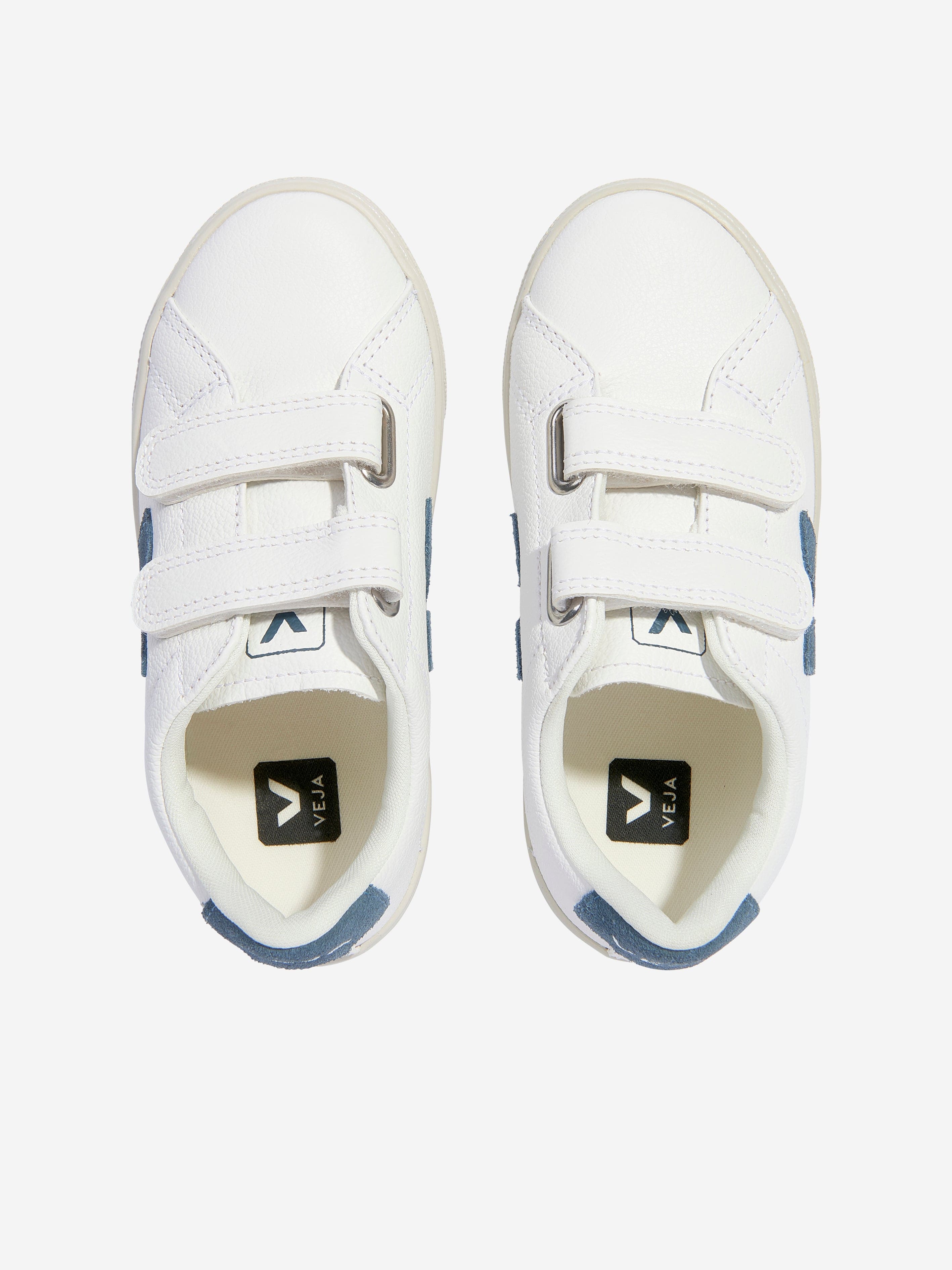 Veja Kids ChromeFree Leather Esplar Trainers in White Cheapest Sale Online
