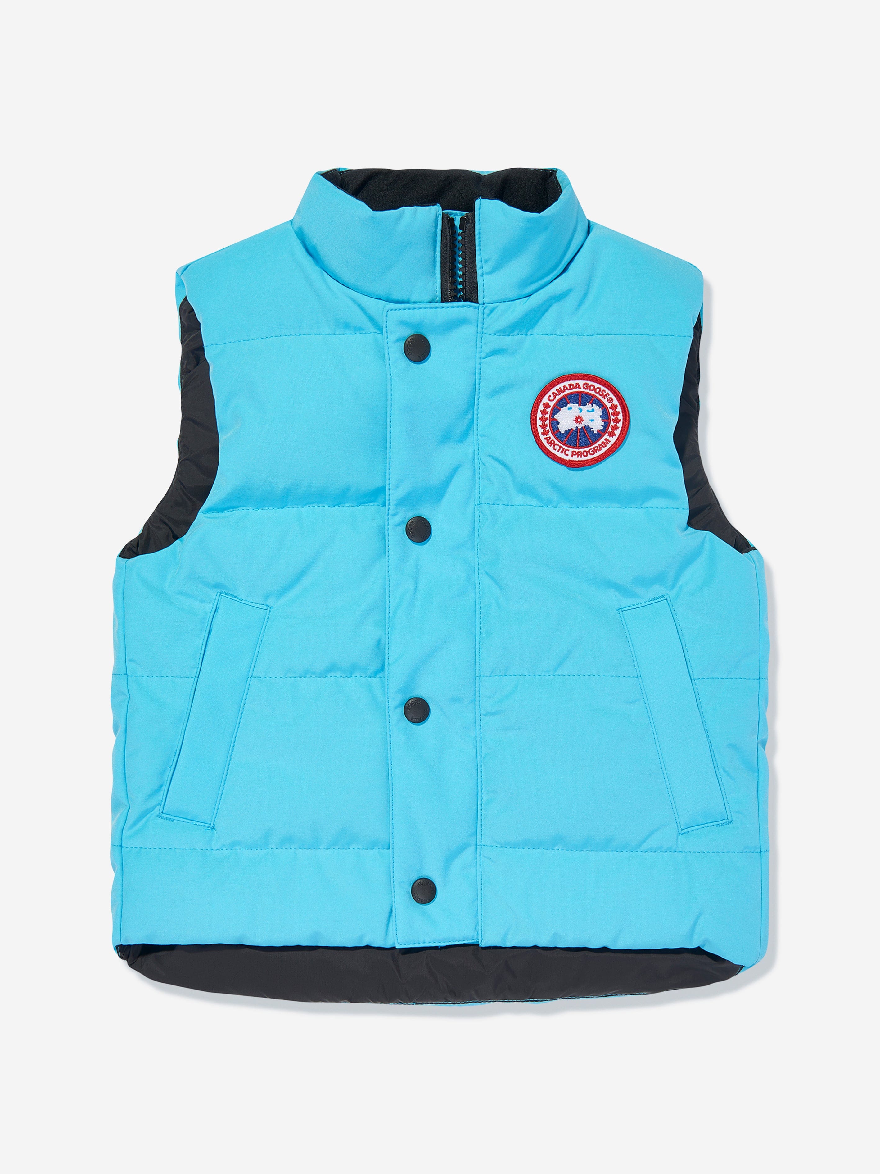 Canada Goose Kids Down Padded Vanier Gilet in Blue Buy Cheap Affordable