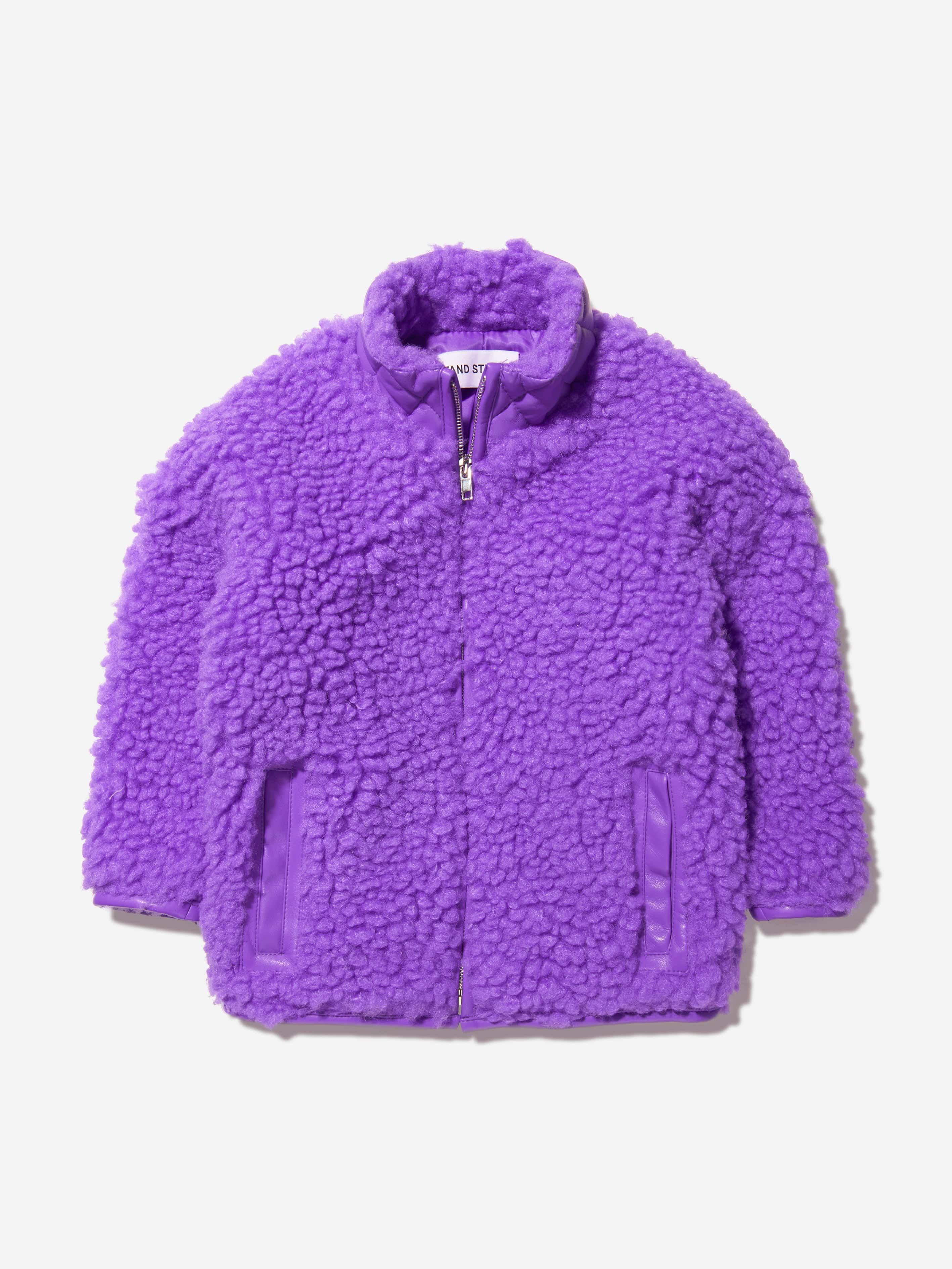 Stand Studio Girls Faux Fur Azalea Mini Jacket Discount Latest