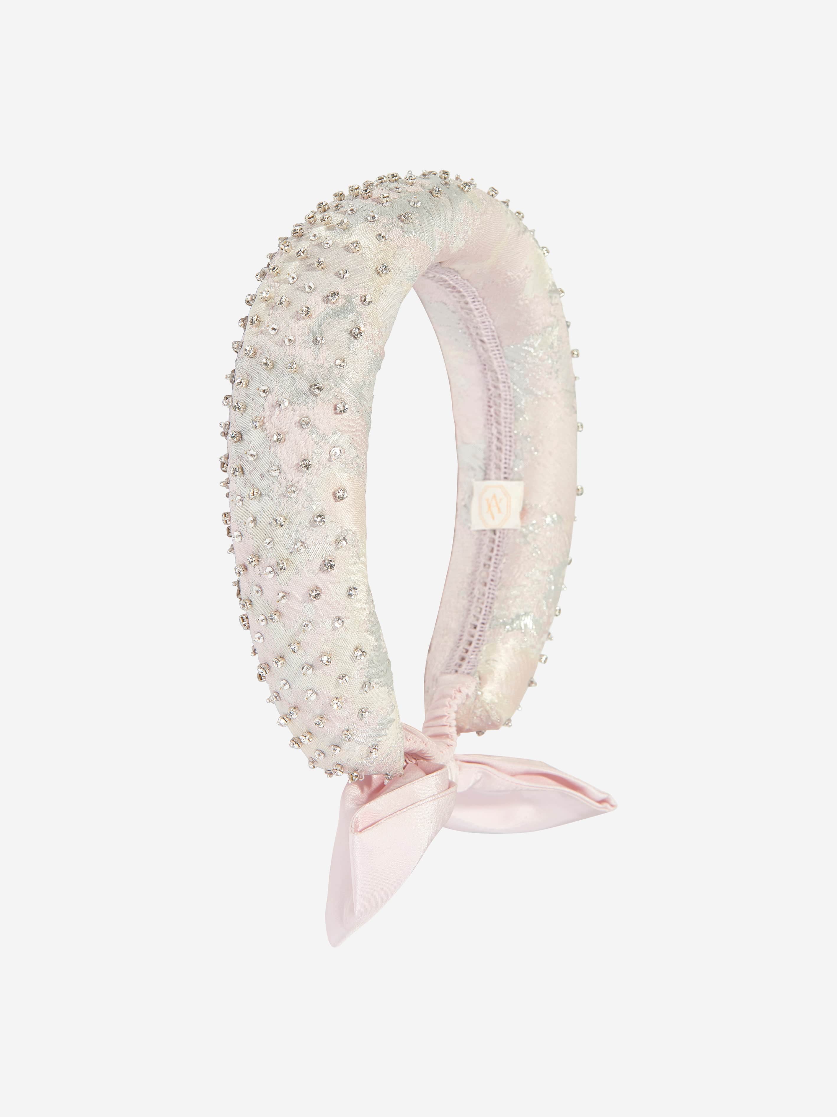 Maison Ava Girls Brocade Headband in Pink Cheap Sale Pay With Paypal