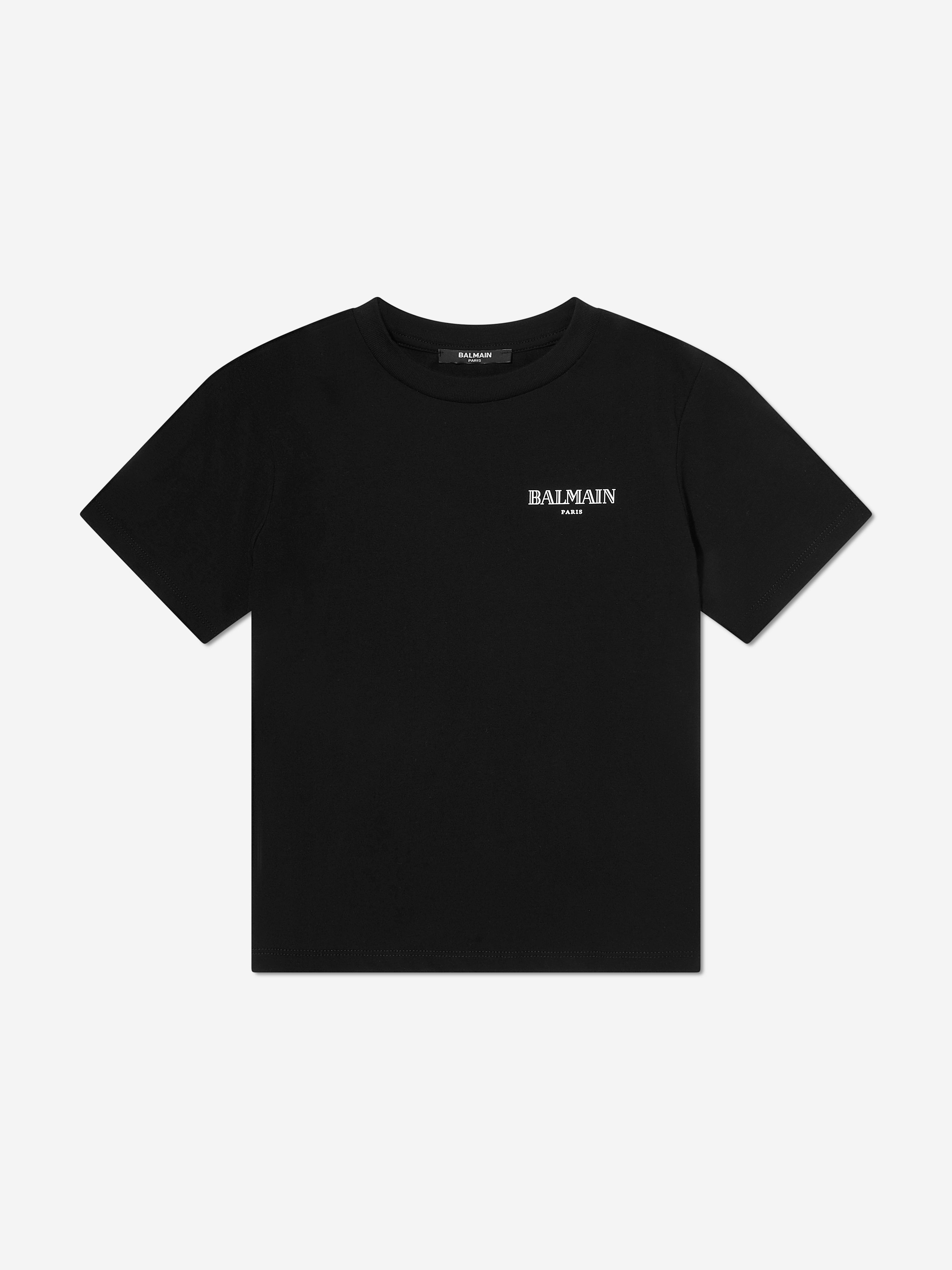 Balmain Kids Logo T-Shirt in Black Sale Pick A Best