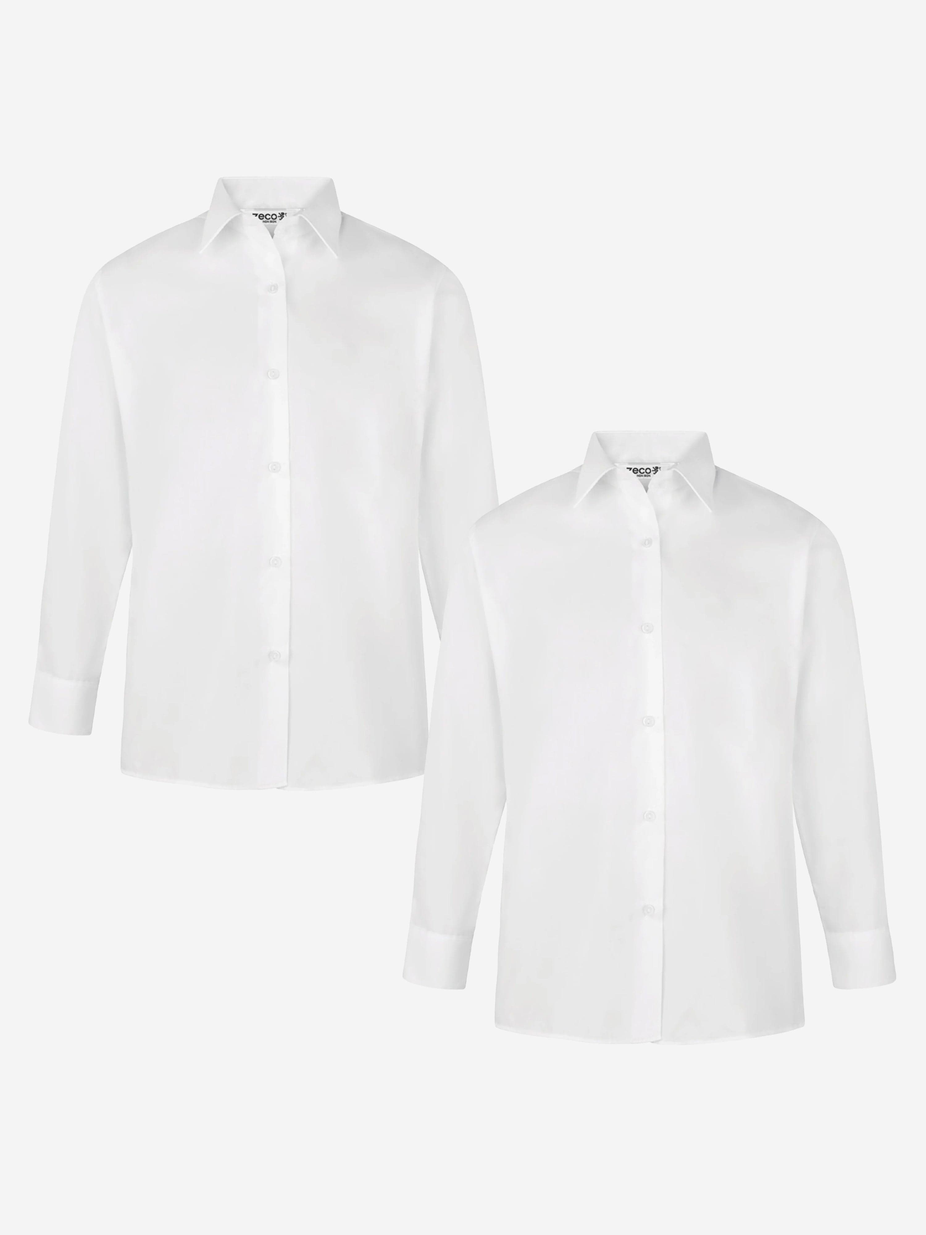 Zeco Girls School Long Sleeve Blouse Twin Pack in White Clearance Best Store To Get