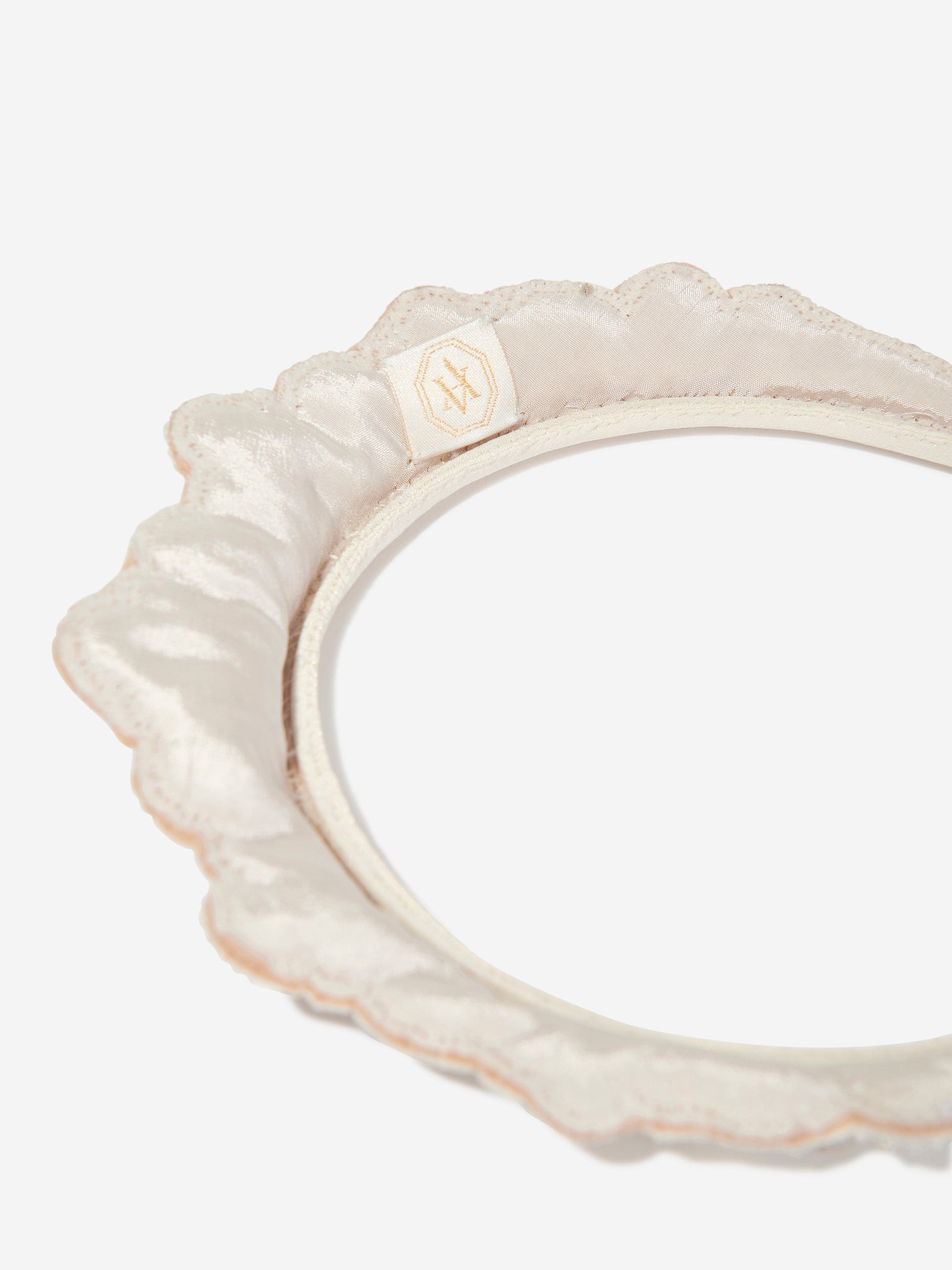 Maison Ava Girls Princess Headband in Ivory Discount Pay With Paypal