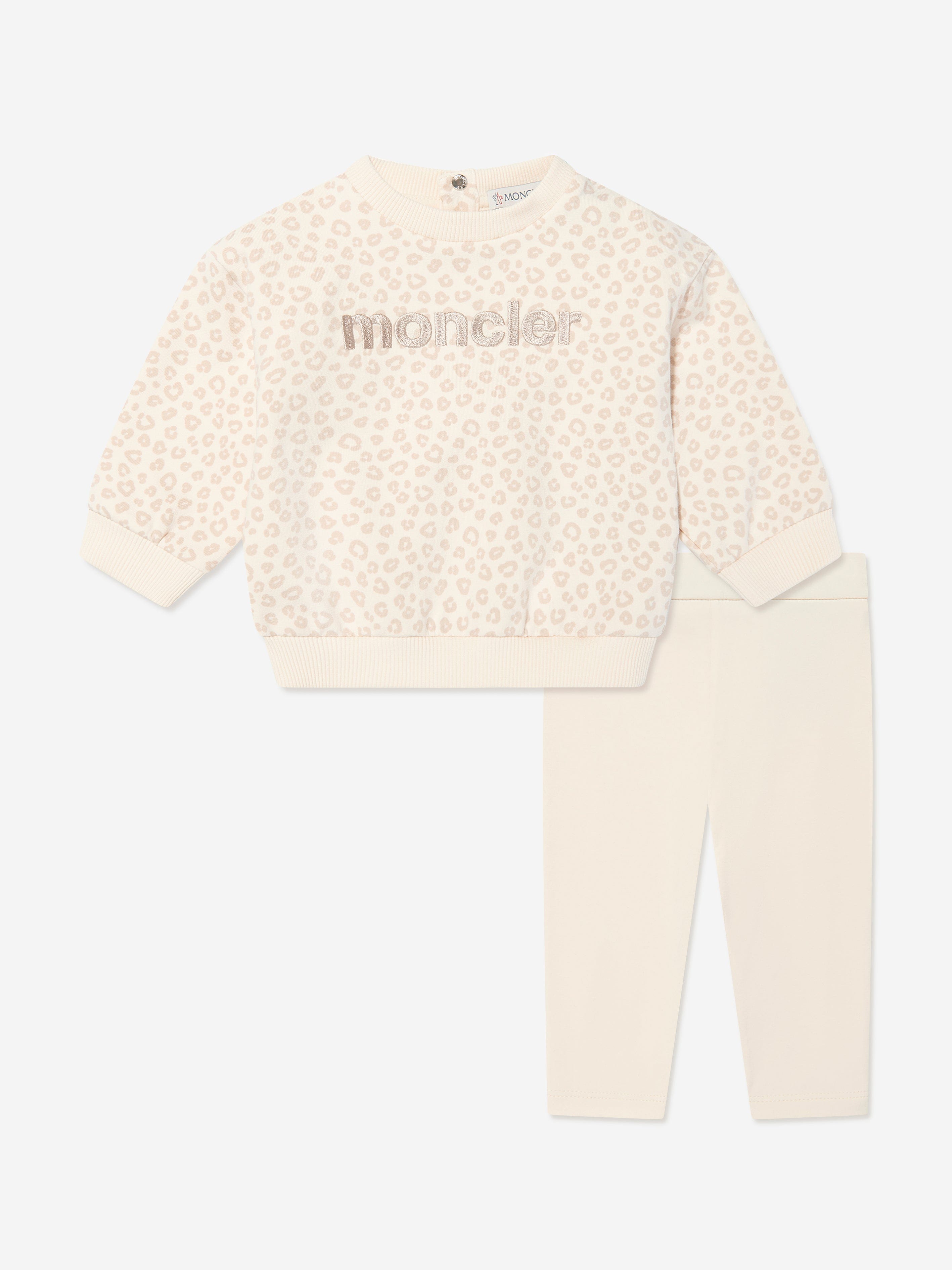 Moncler Enfant Baby Girls Legging Set in Ivory Marketable Cheap Pice