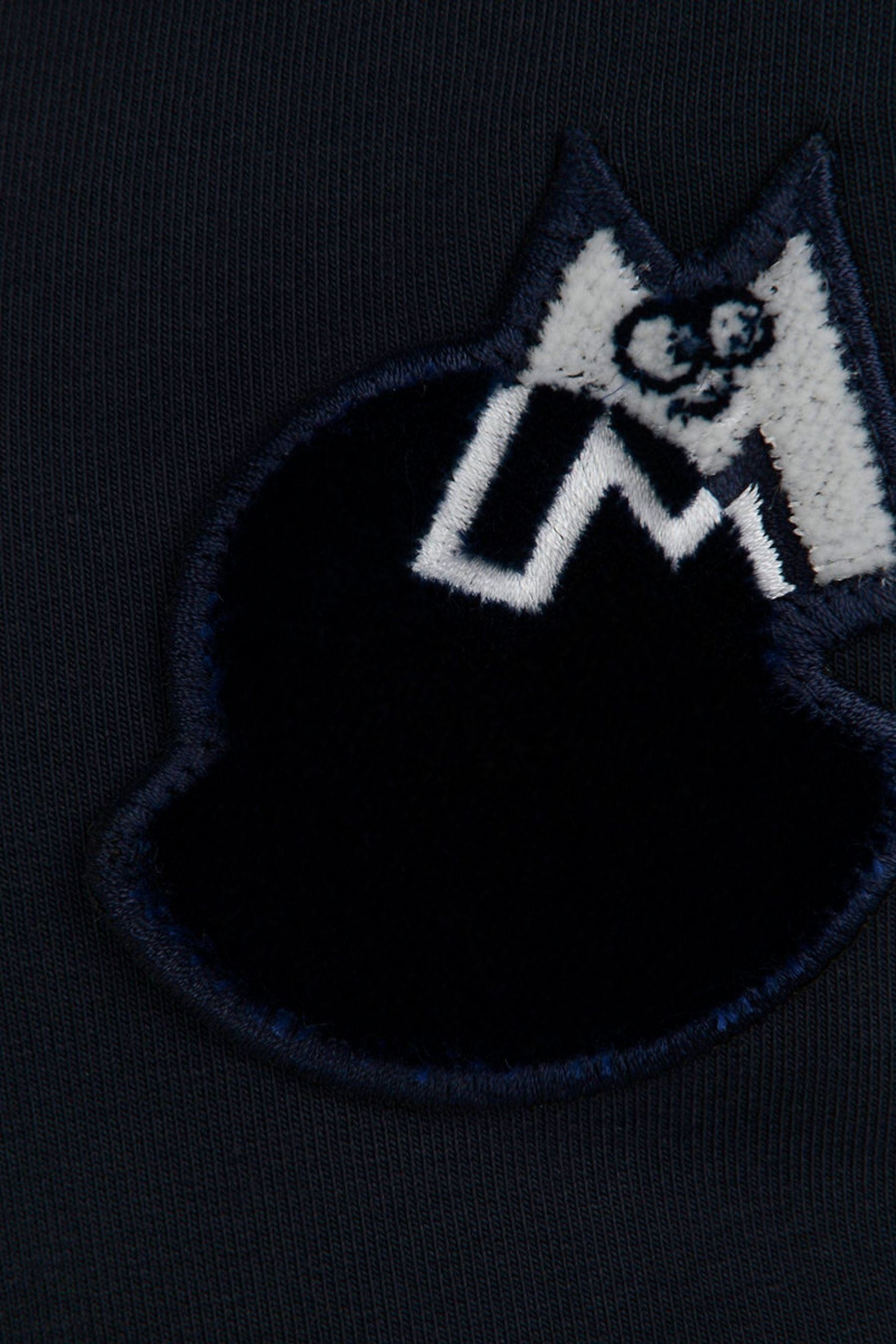Moncler Girls Navy Cotton Sweater Clearance Cheapest Pice
