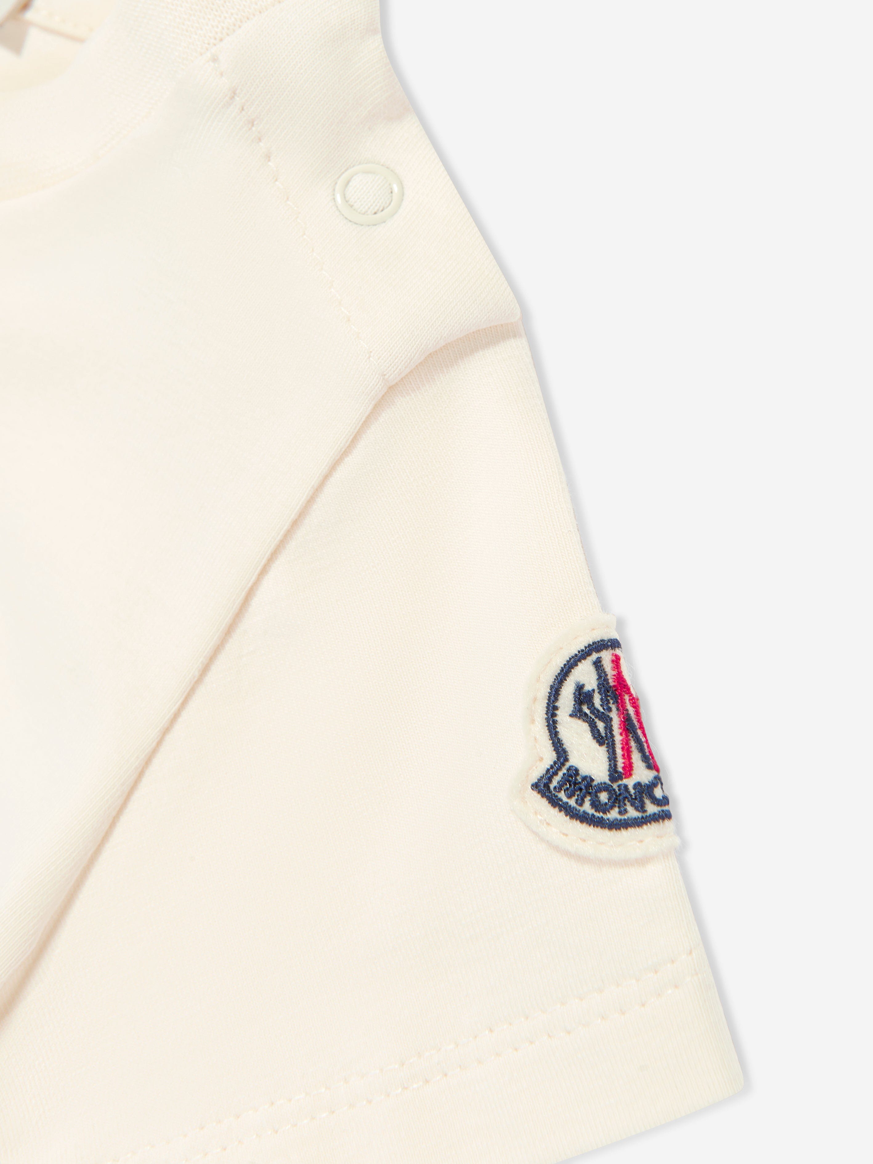 Moncler Enfant Baby Girls Logo T-Shirt in Ivory Outlet Order