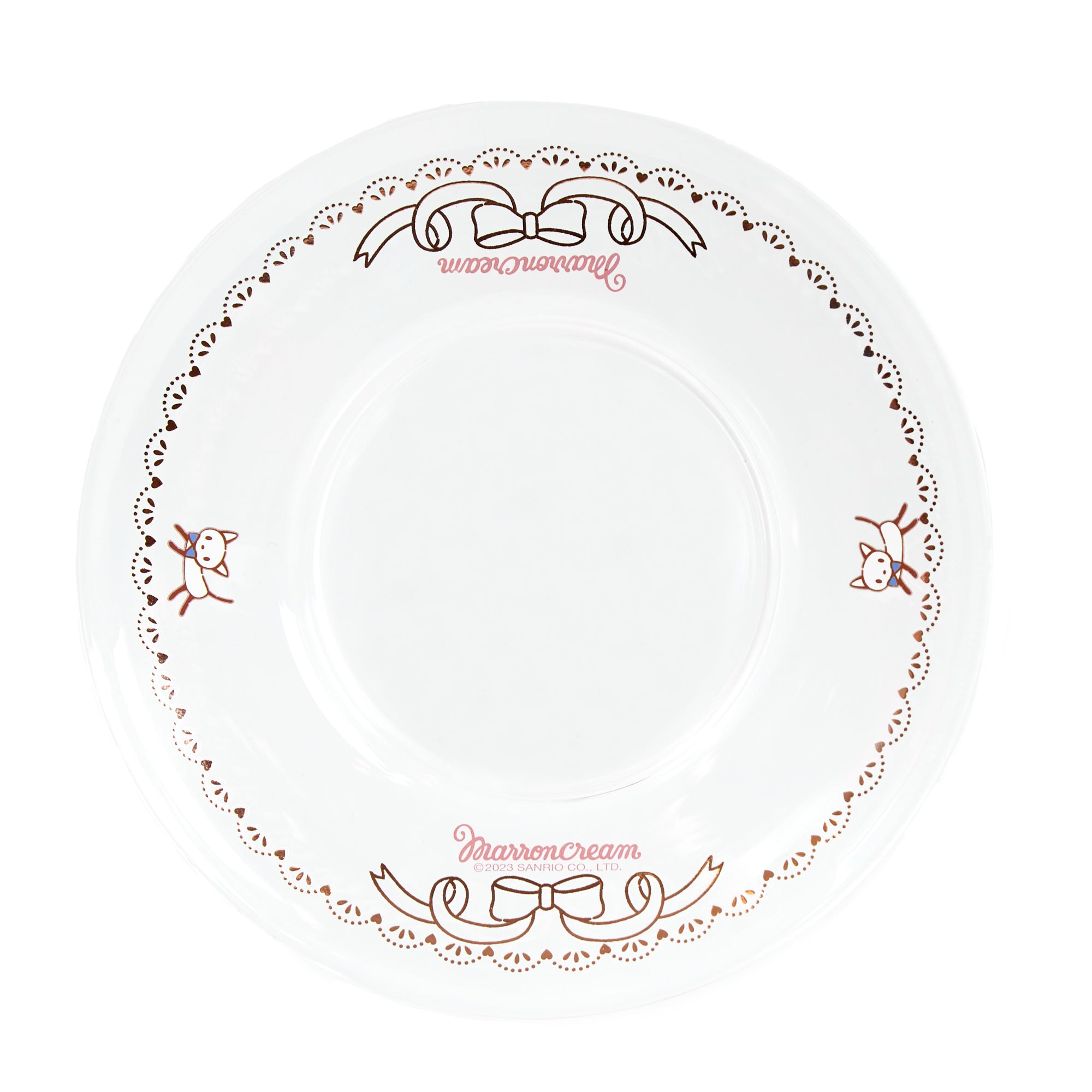 Marron Cream Glass Cup and Saucer Set Sale Latest