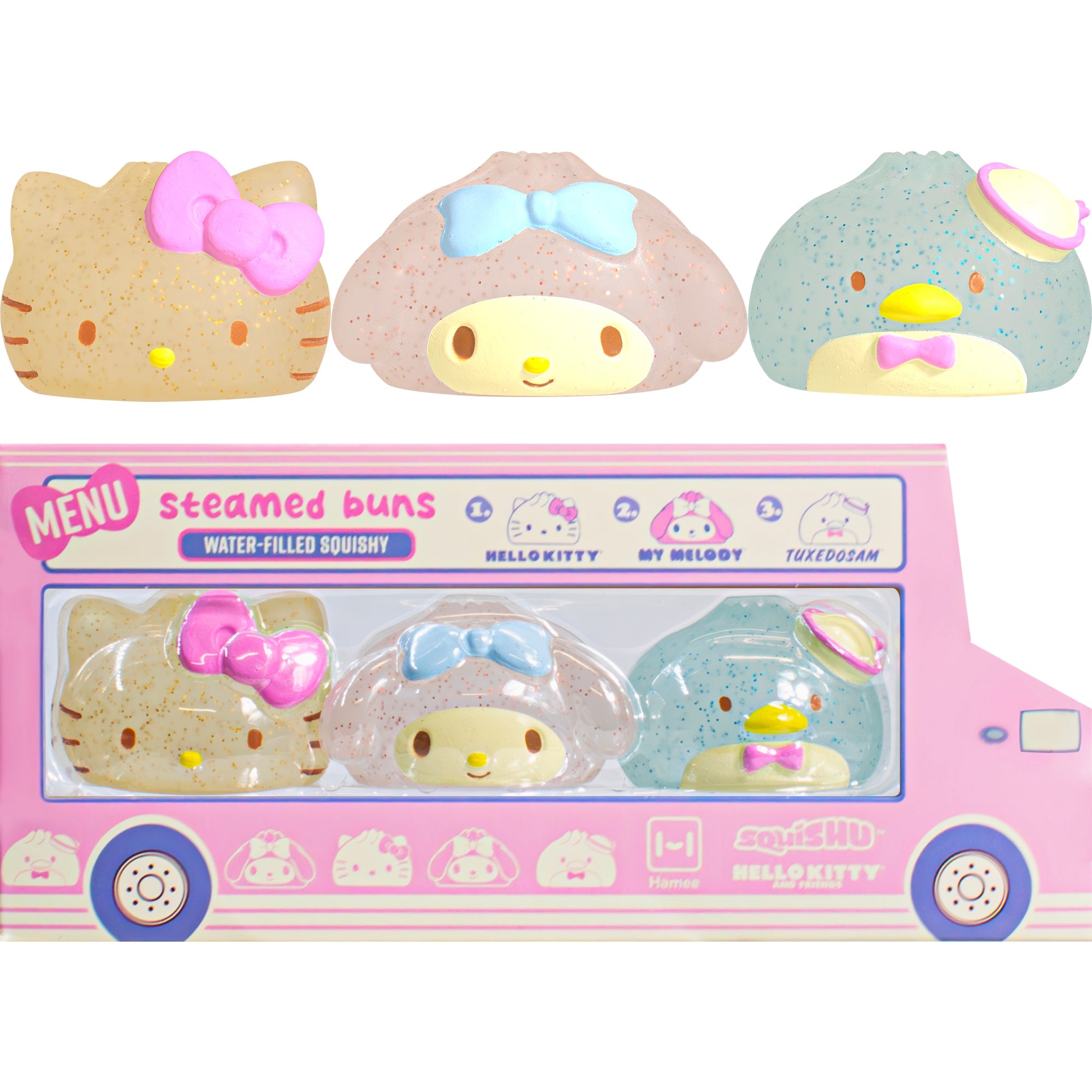 Hello Kitty and Friends Steamed Bun Squishy 3-pc Gift Set Discount Supply