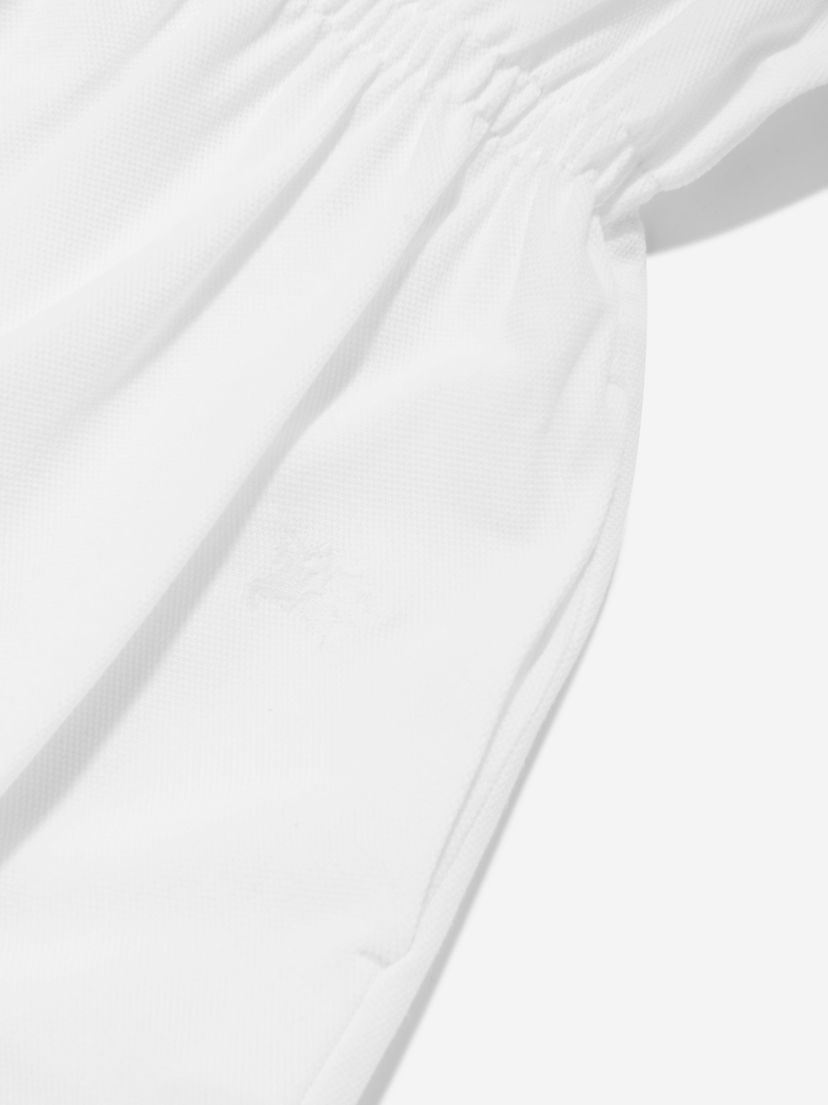 Burberry Girls Check Collar Alesea Dress in White With Credit Card Cheap Pice