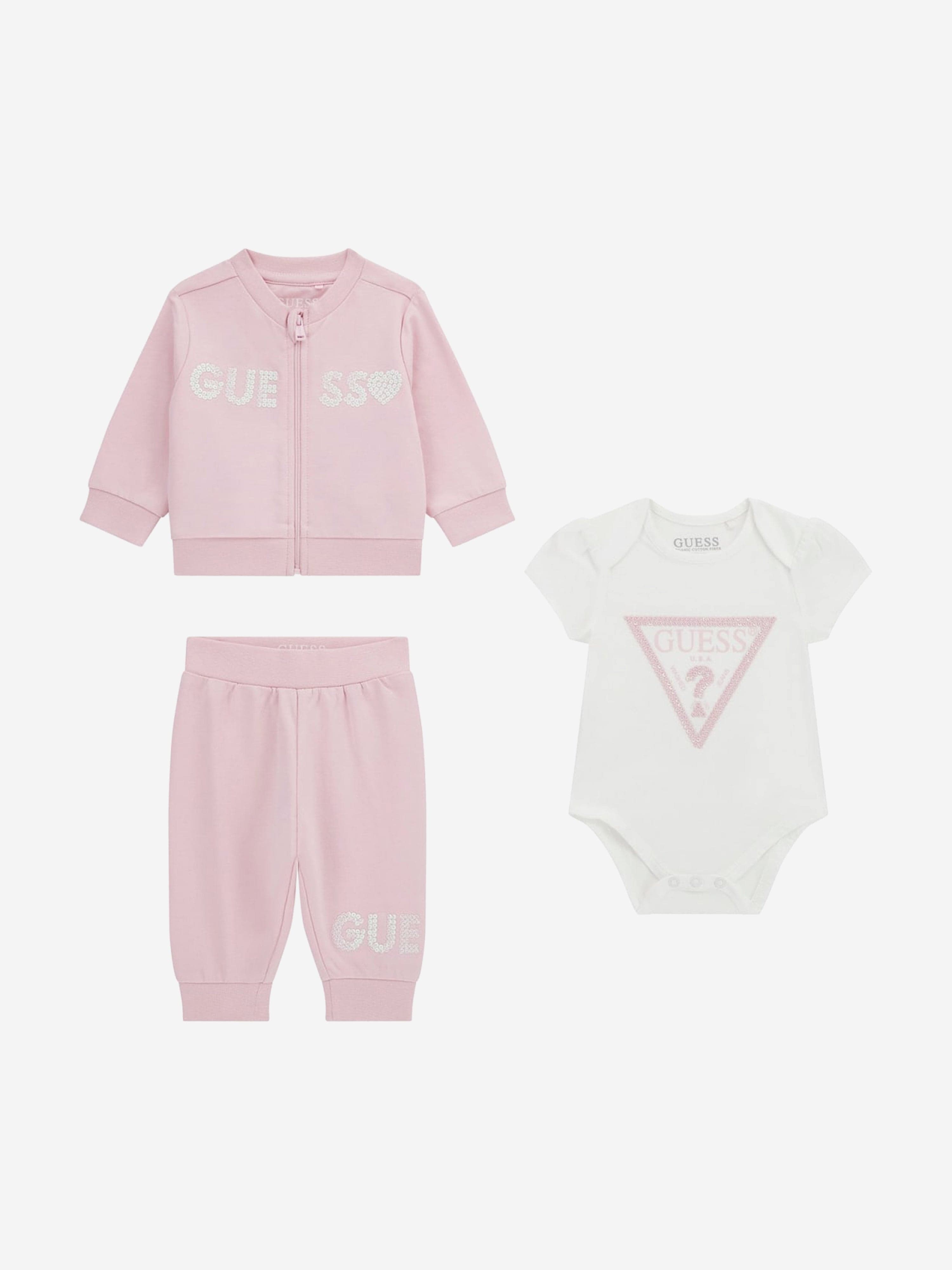 Baby Girls 3 Piece Tracksuit Set in Pink Clearance Cheap Real