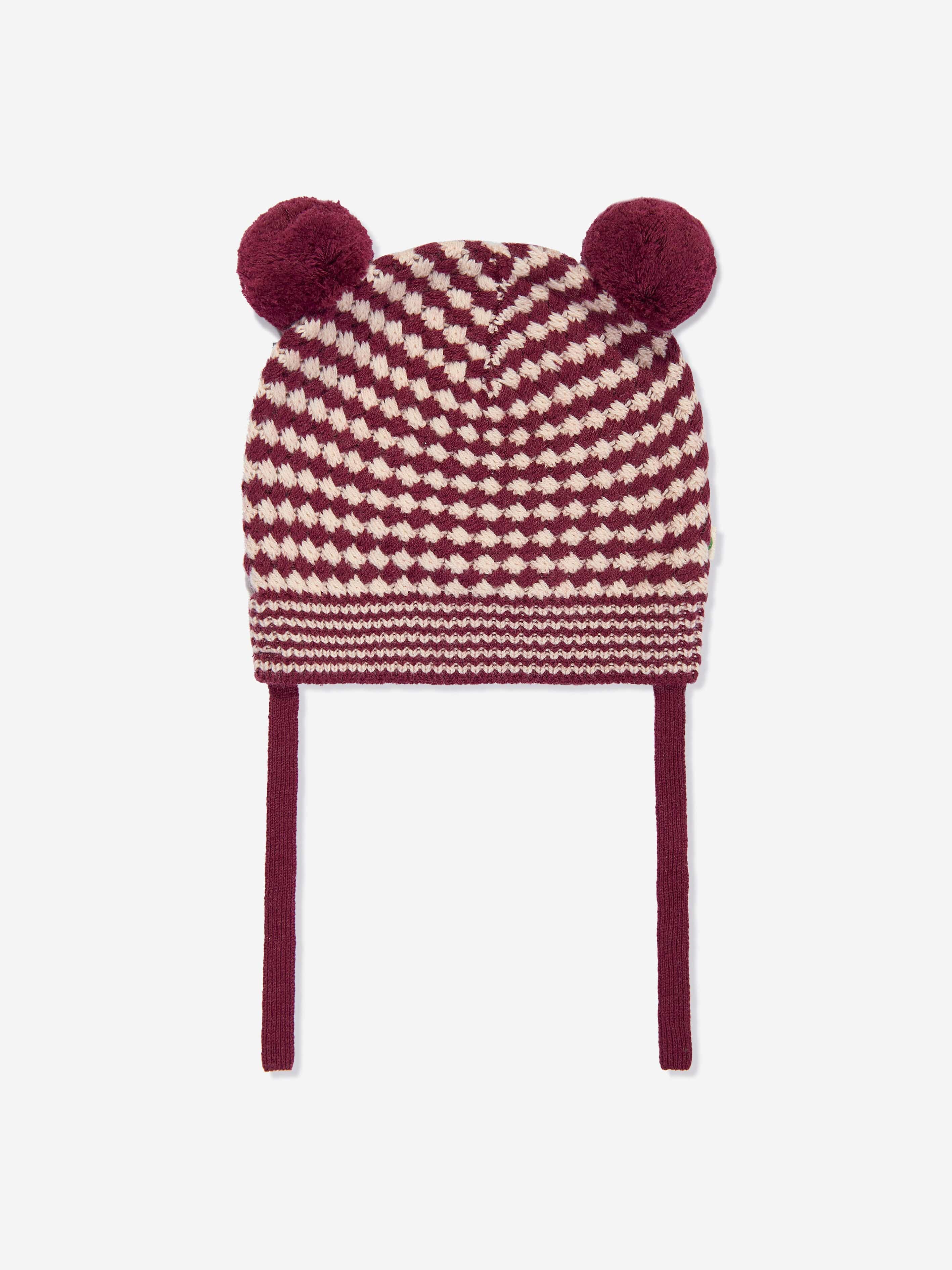 The Bonnie Mob Baby Girls Hazel Chunky Checker Hat in Berry Sast Online