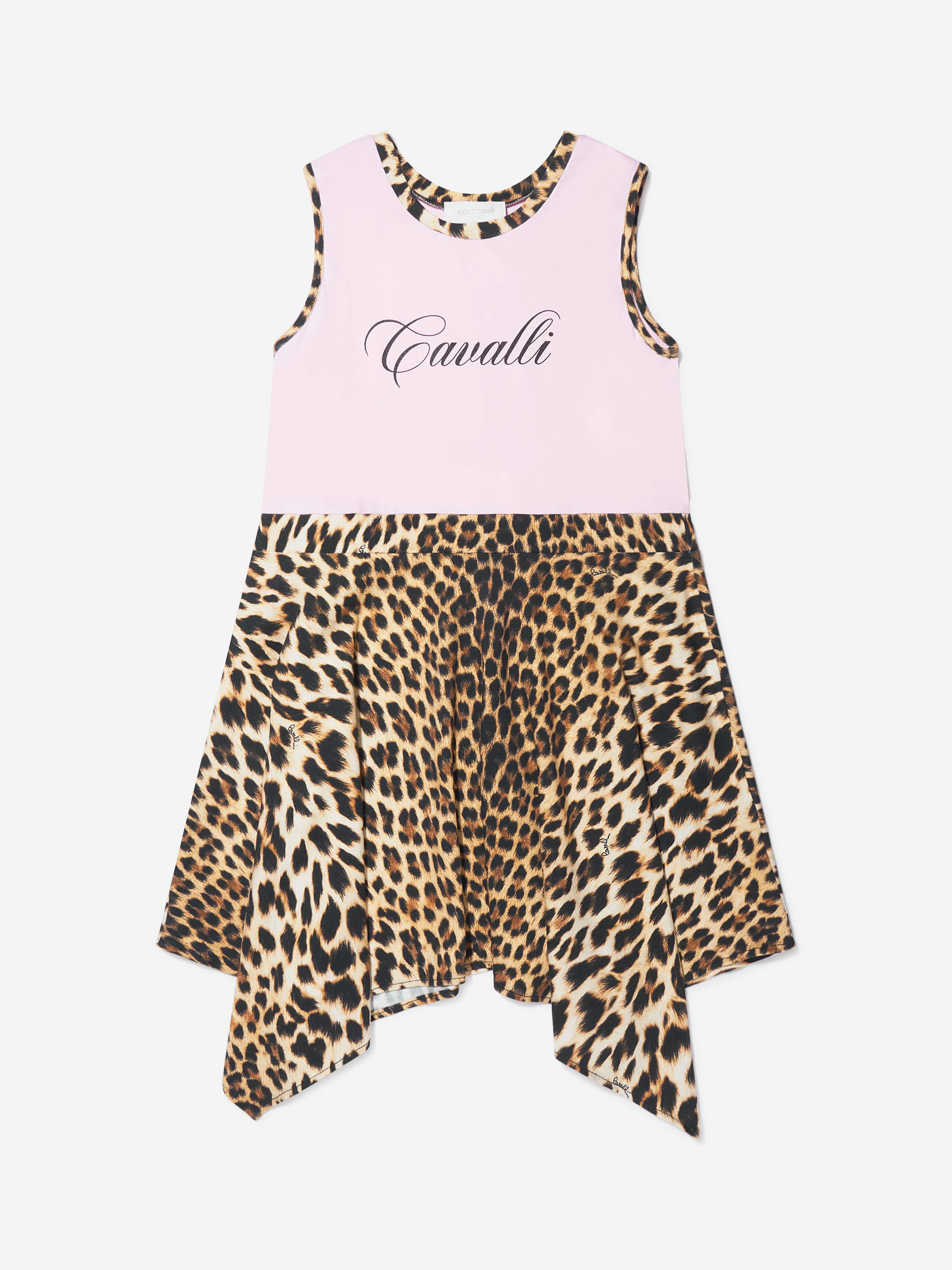 Roberto Cavalli Girls Cotton Jersey Dress Outlet Discount Authentic