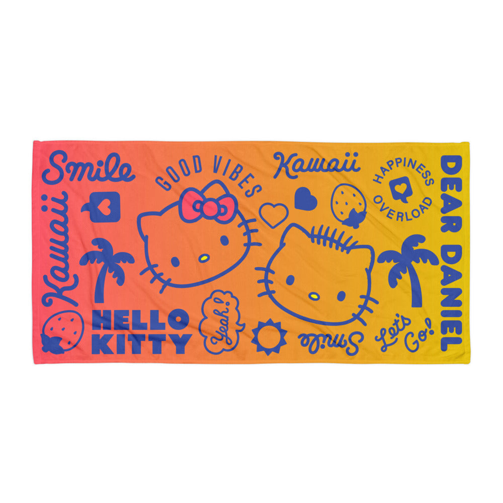Hello Kitty & Dear Daniel Good Vibes Beach Towel Clearance Supply