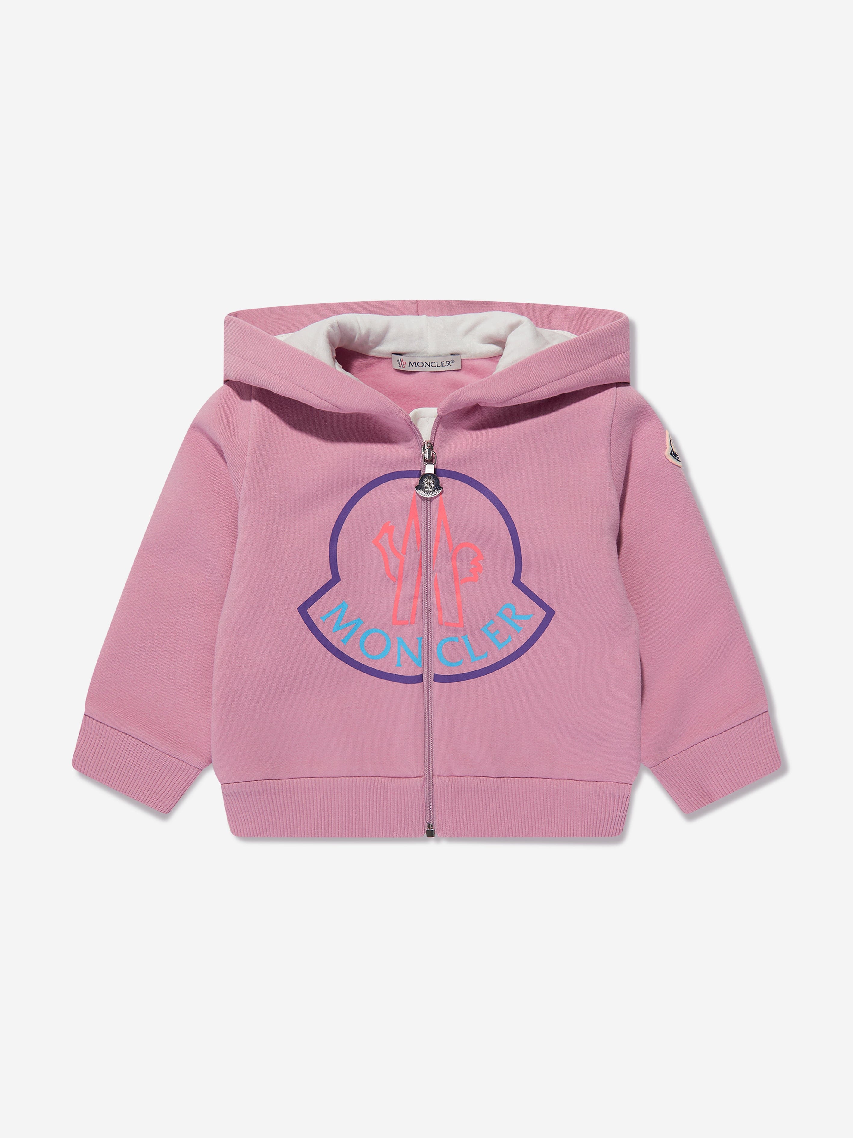 Moncler Enfant Baby Girls Logo Zip Up Top in Pink In China