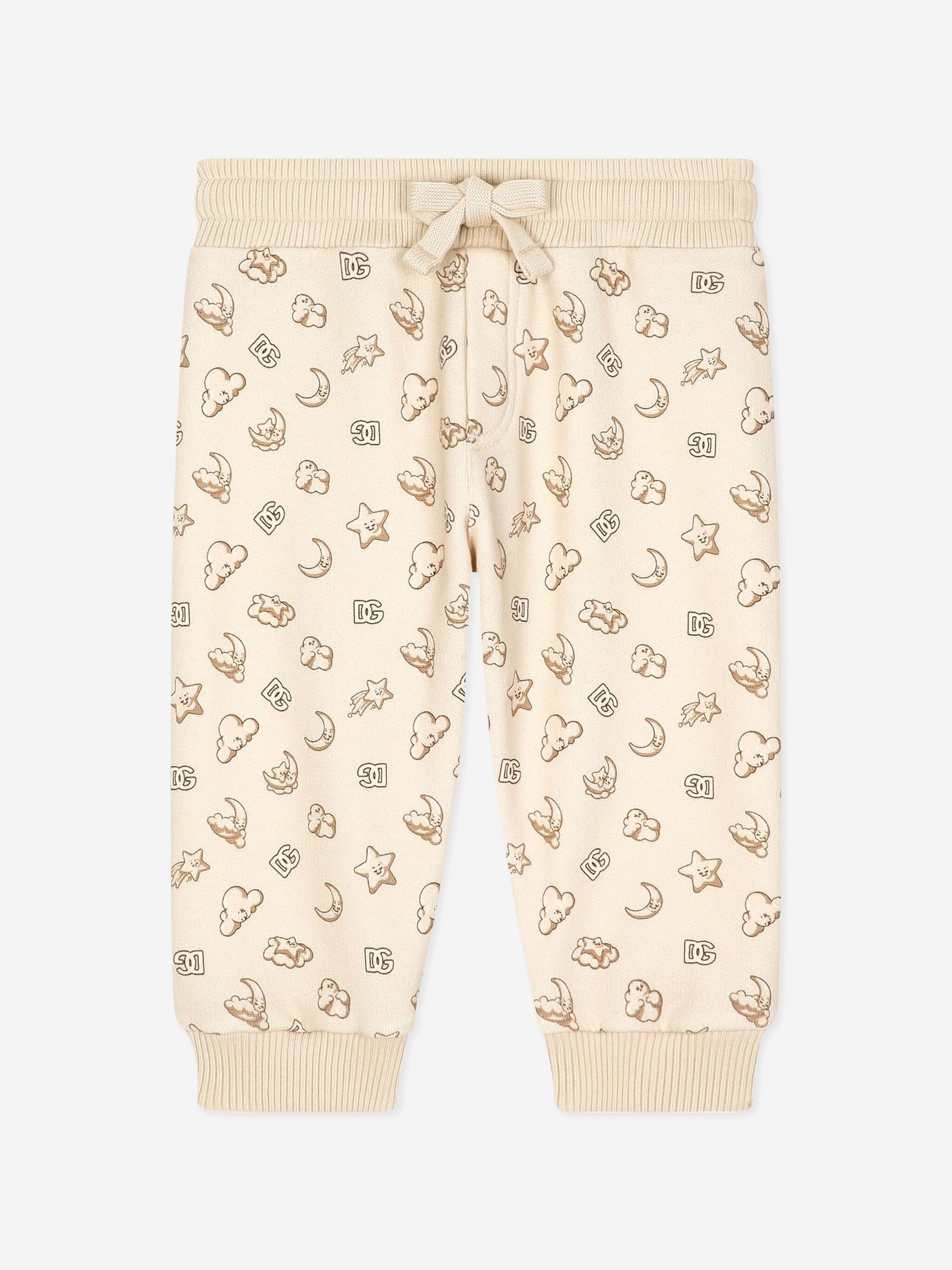 Dolce & Gabbana Baby Moon and Star Joggers in Beige Cheap Sale Online