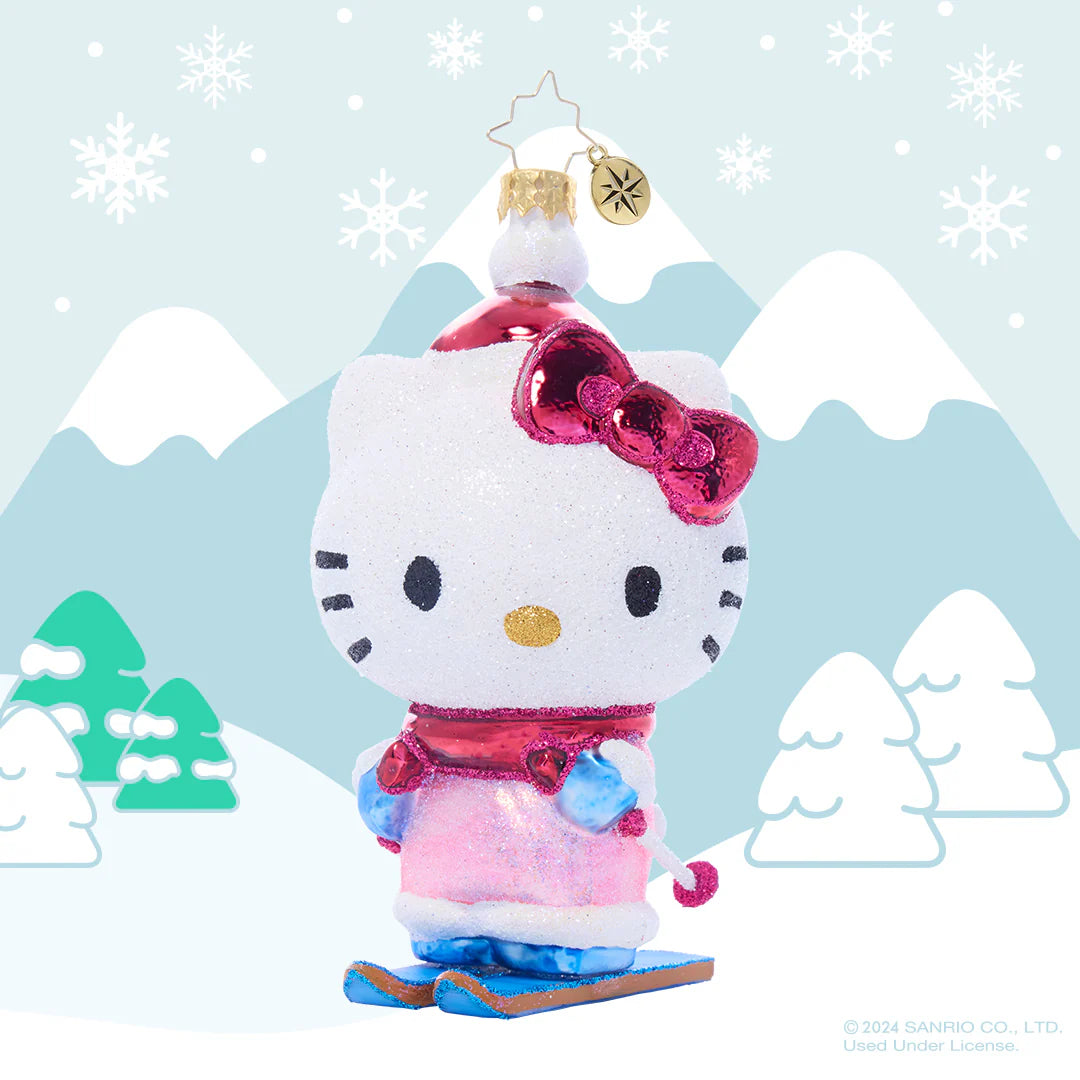 Hello Kitty x Christopher Radko Handmade Glass Ornament (Aspen Adventure) 100% Original Sale Online