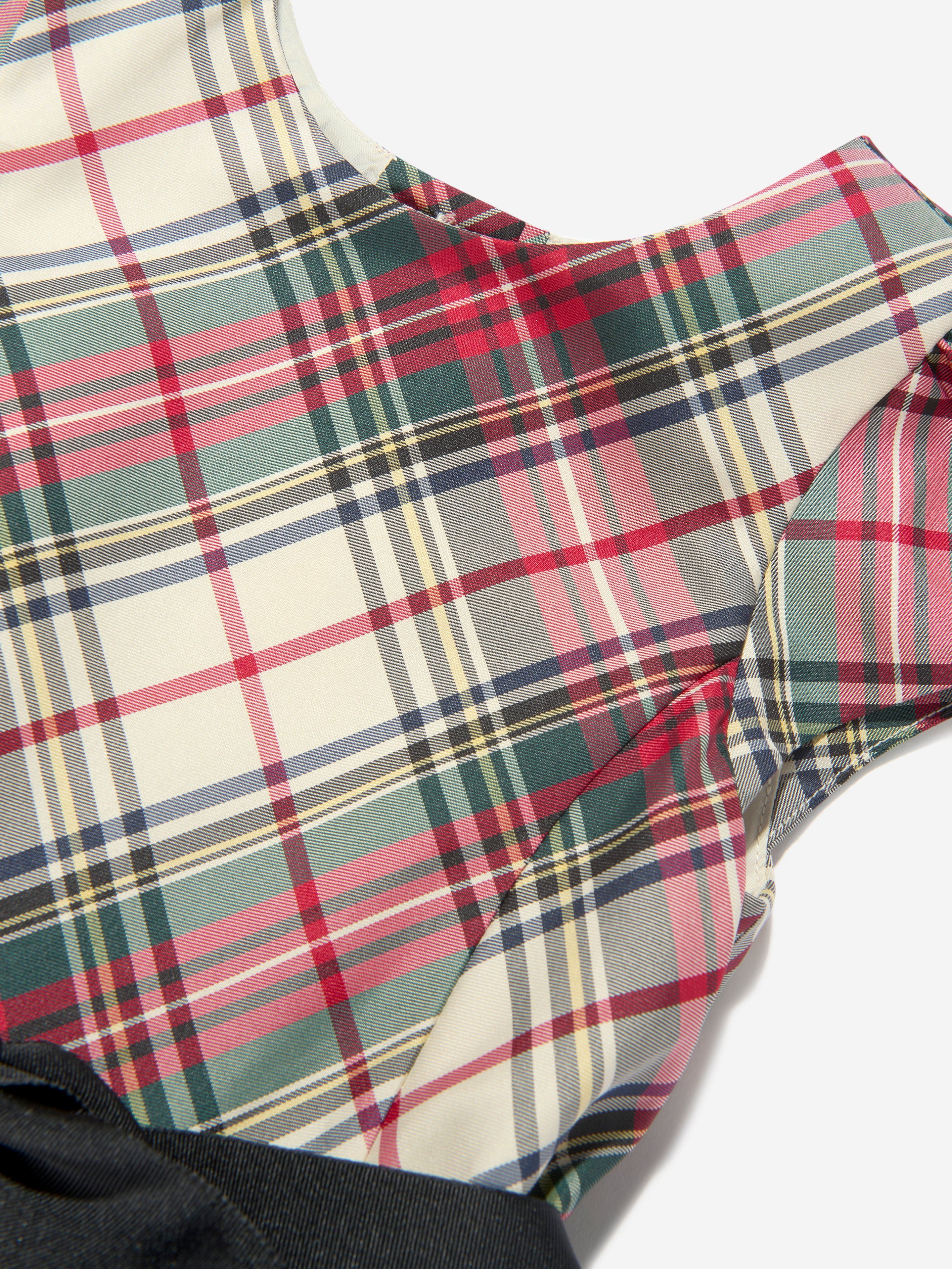 Ralph Lauren Girls Plaid Taffeta Dress in Multicolour Looking For Sale Online