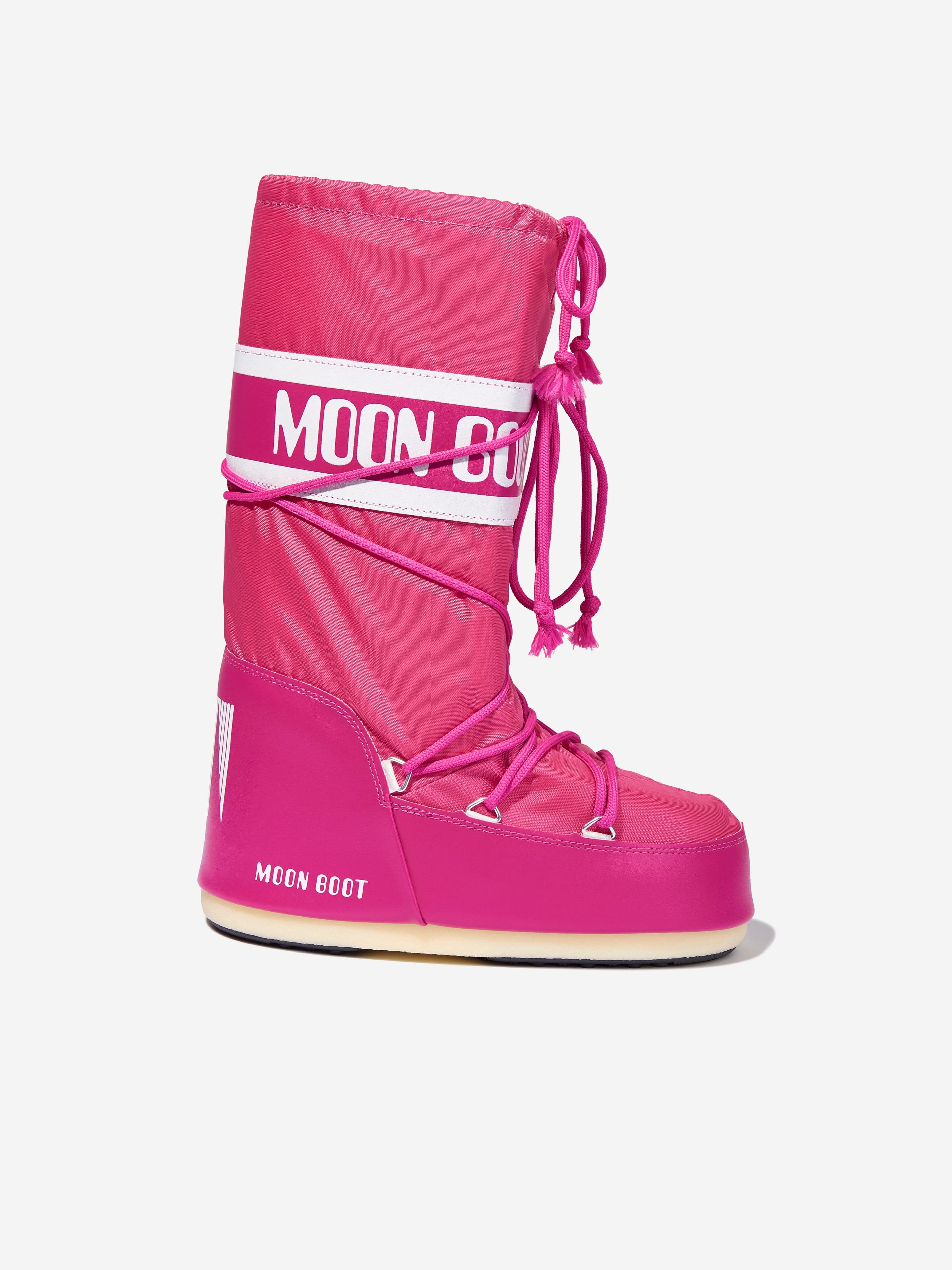 Moon Boot Girls Icon Nylon Snow Boots in Pink Outlet Shop