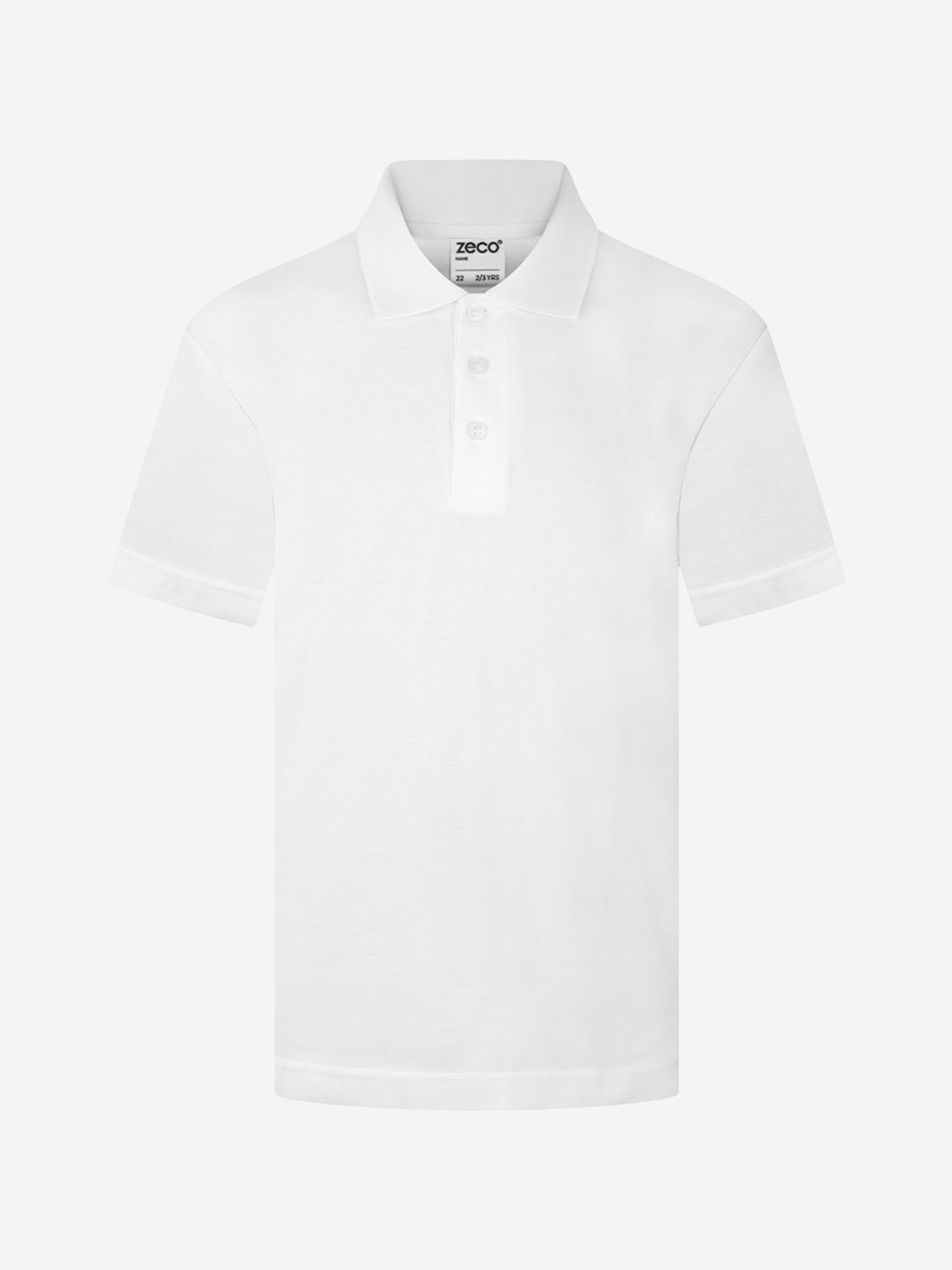 Zeco Kids School Polo Shirt in White Discount Many Kinds Of