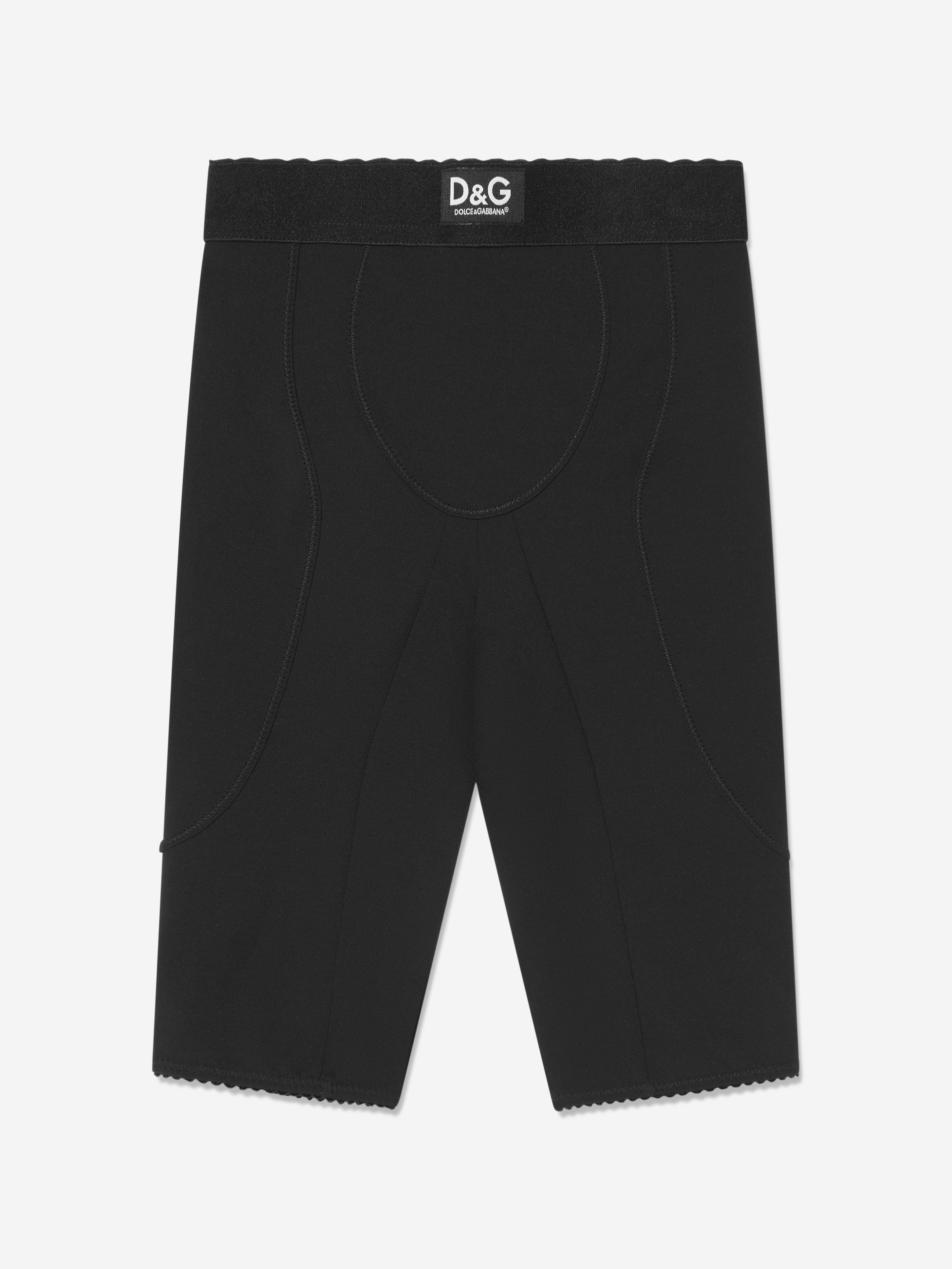 Dolce & Gabbana Girls Logo Cycling Shorts in Black Clearance New Arrival