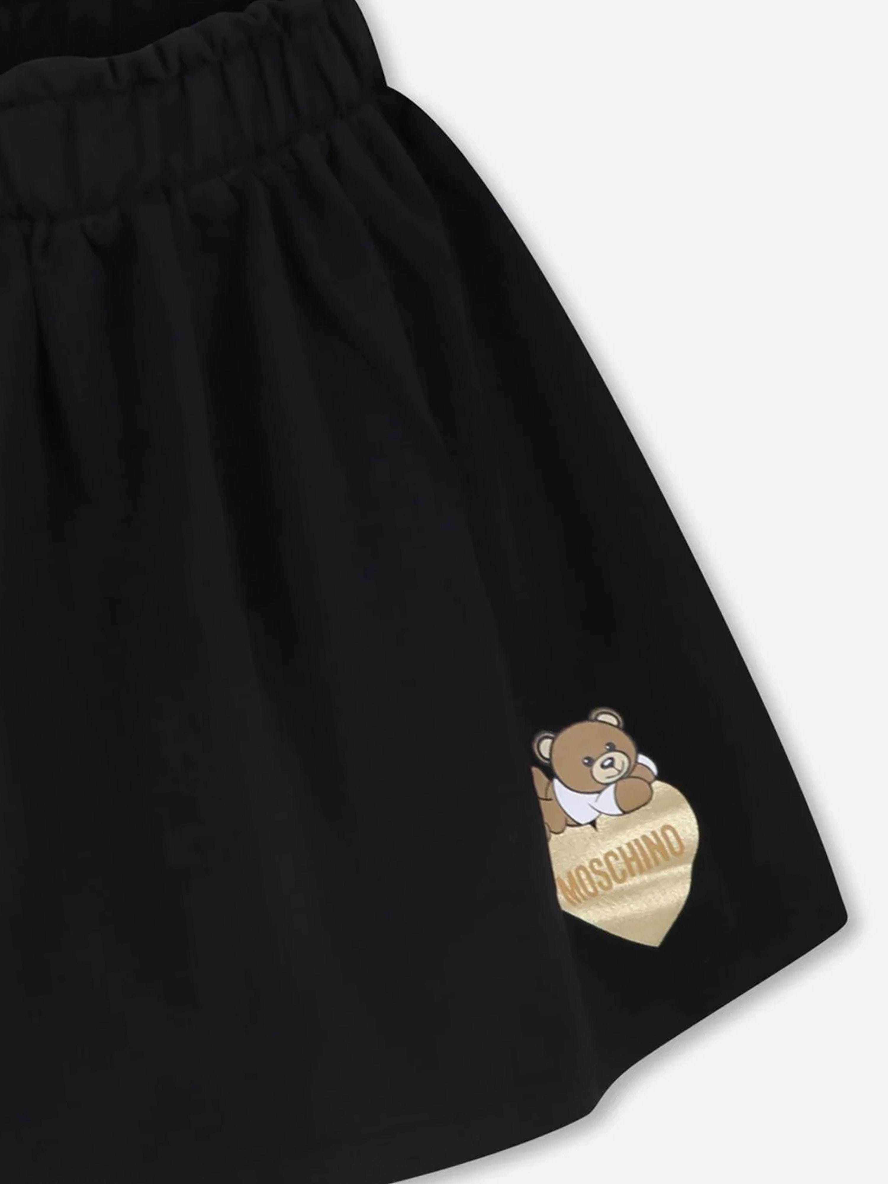 Moschino Girls Bear Logo Skirt in Black Cheap Real Eastbay