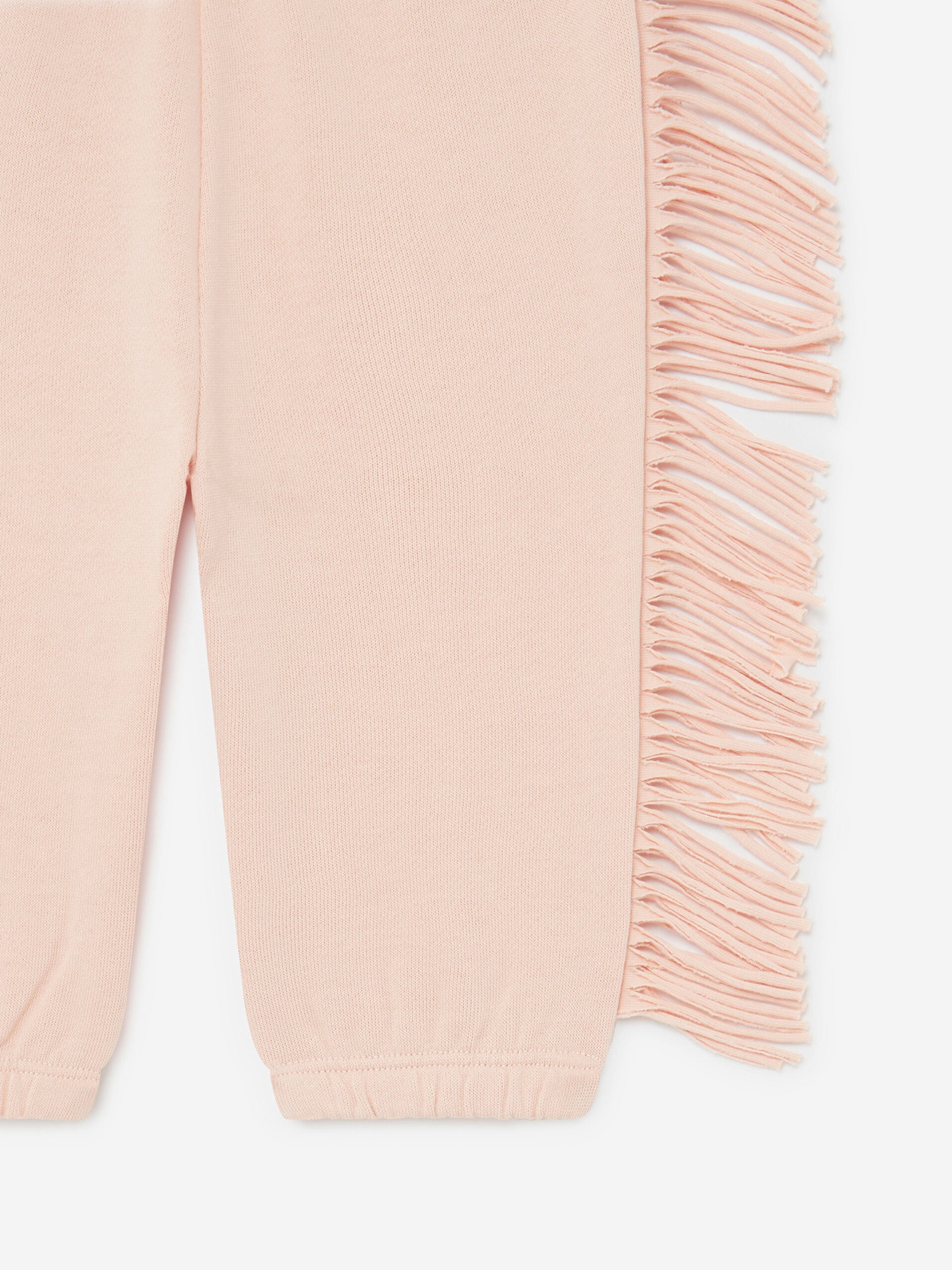 Stella McCartney Baby Girls Fringed Joggers in Pink Store With Big Discount