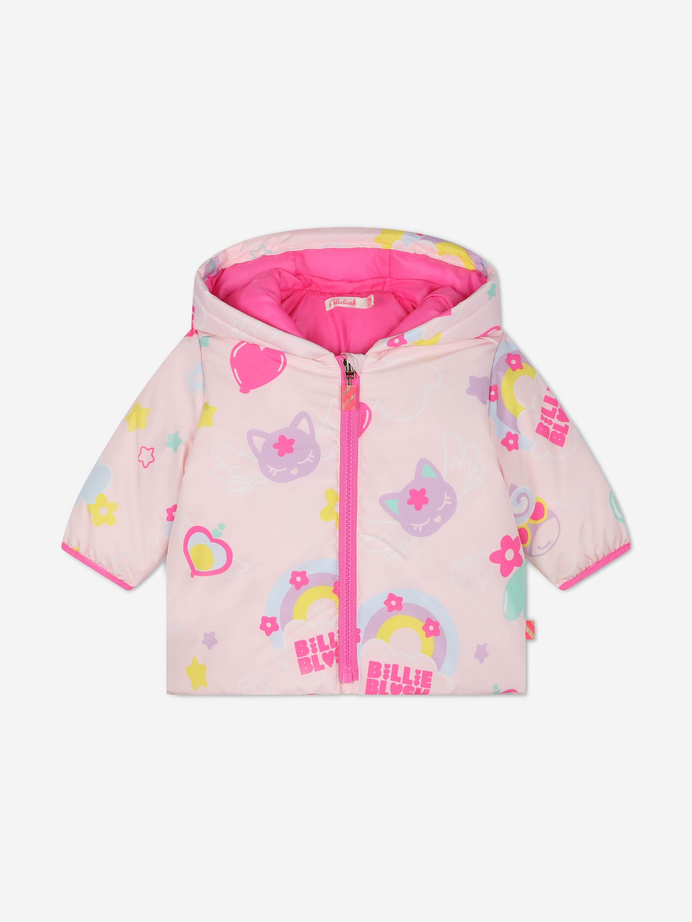 Billieblush Baby Girls Magic Rainbow Puffer Jacket in Pink 100% Original Sale Online