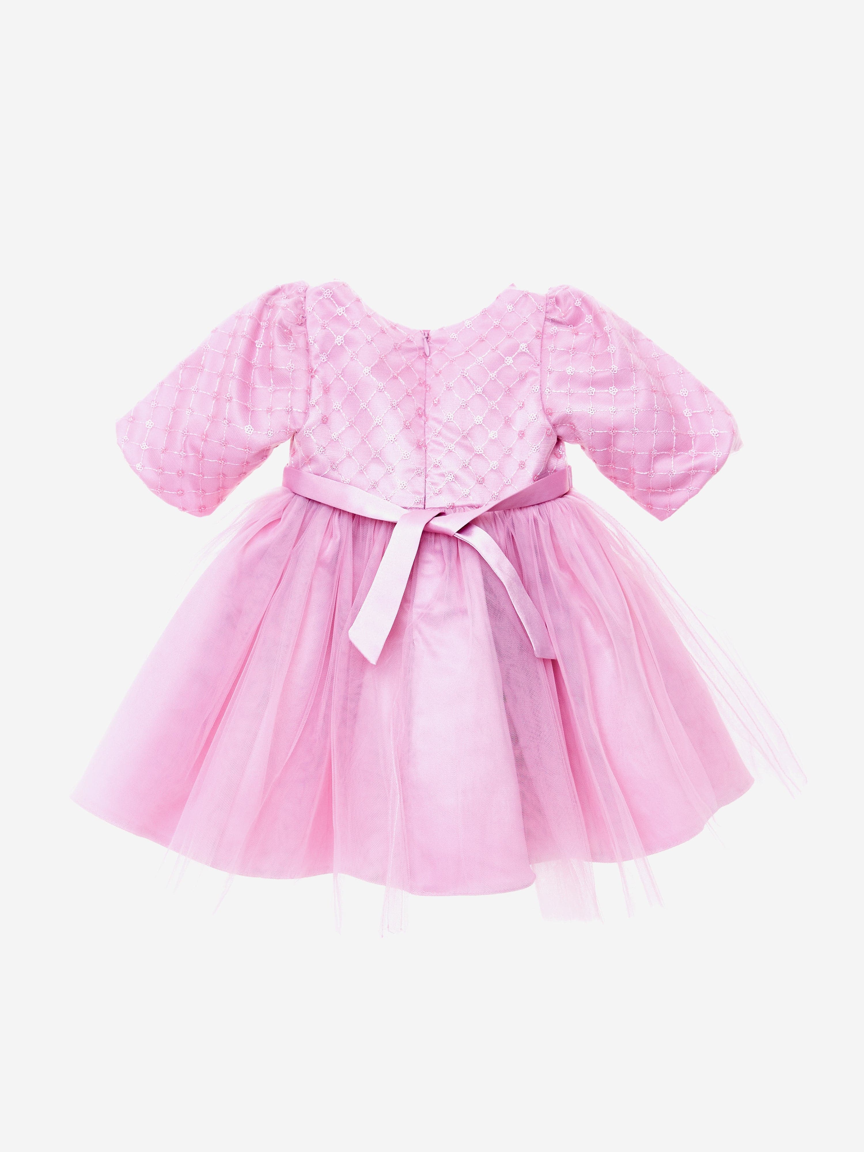 Baby Girls Royal Rose Dress in Pink Sale Cost