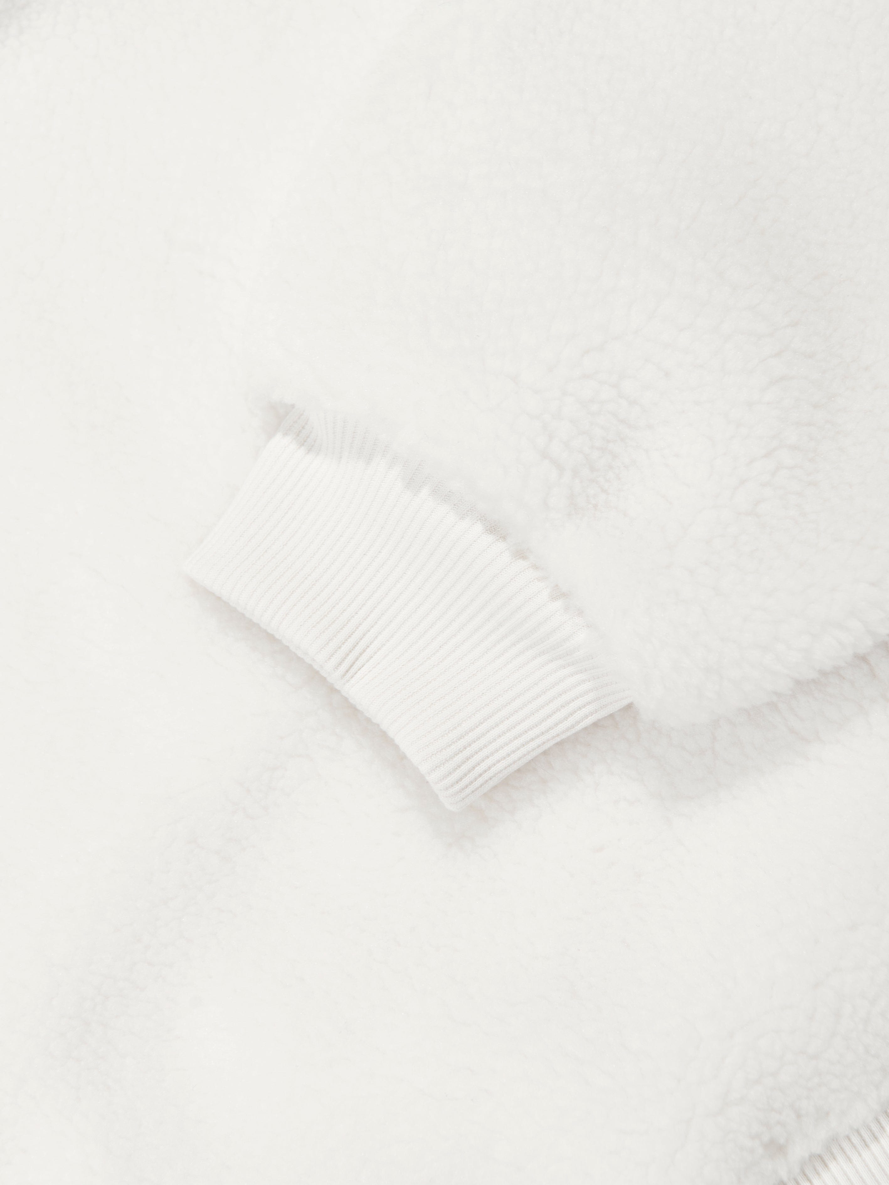 Girls Sherpa Fleece Half Zip Sweatshirt in Ivory Cheapest Pice Online