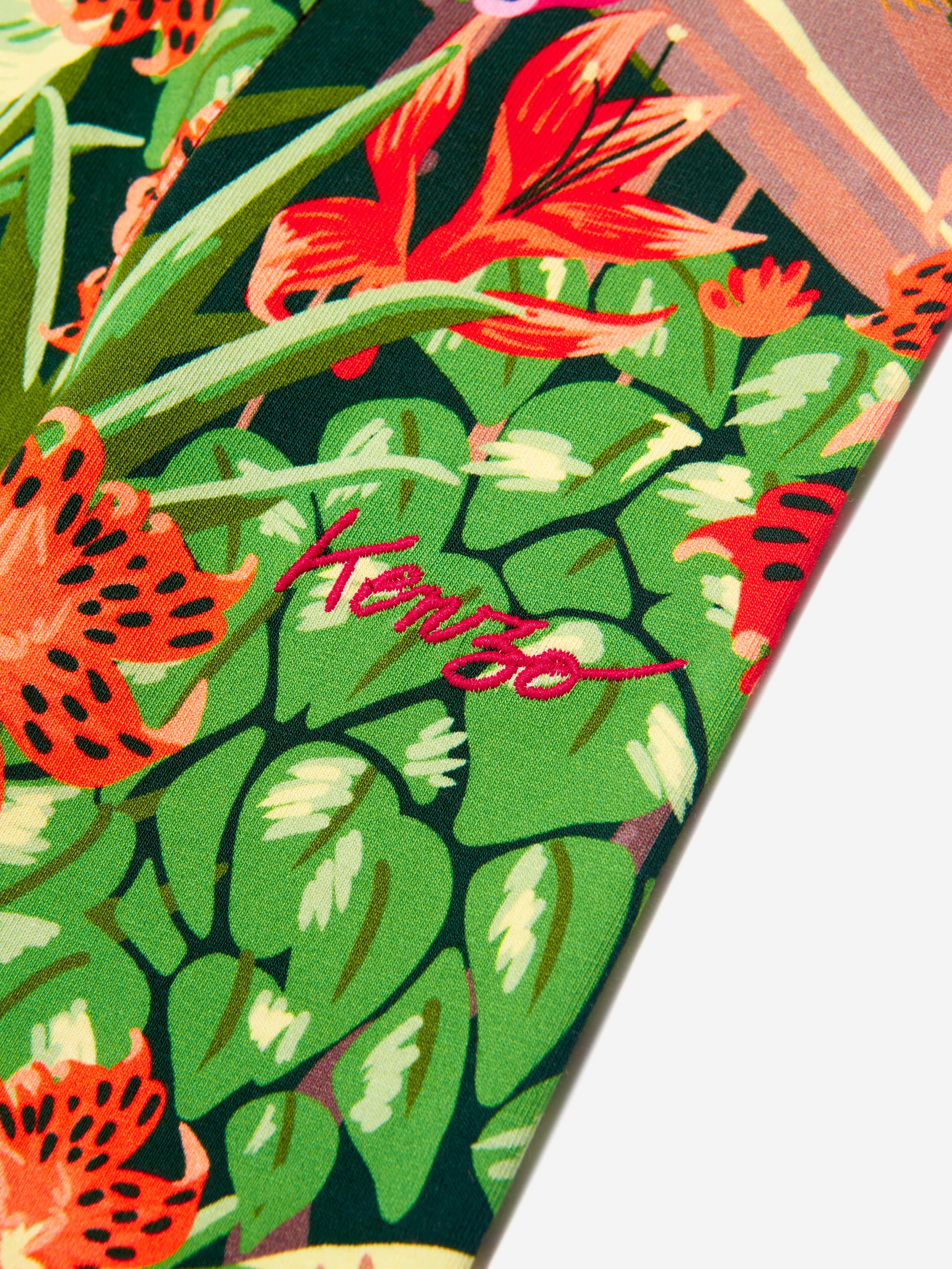 KENZO Girls Tropical Print Leggings in Green Free Shipping Good Selling