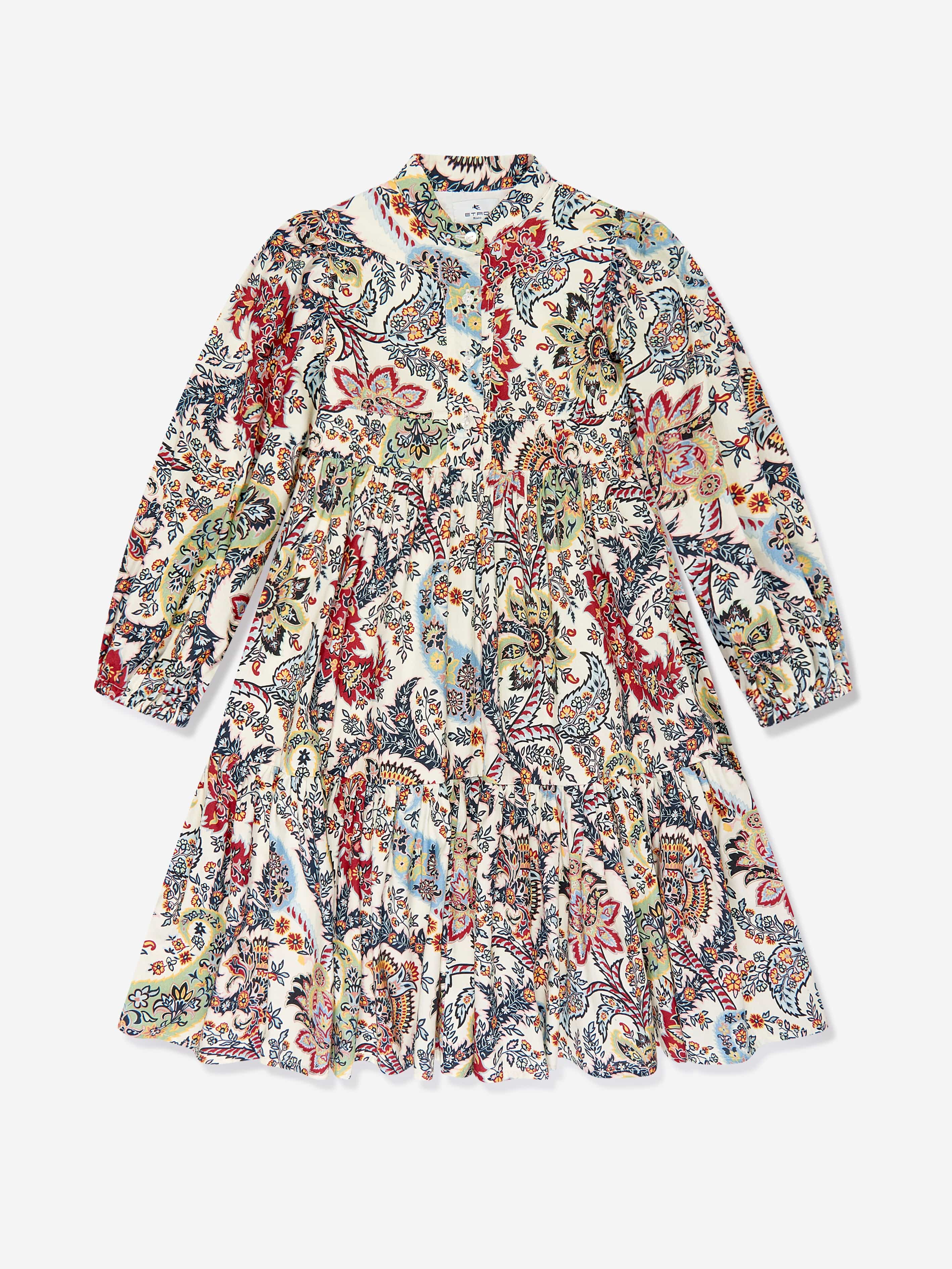 Etro Girls Floral Paisley Dress in Multicolour Cheap Sale Finishline