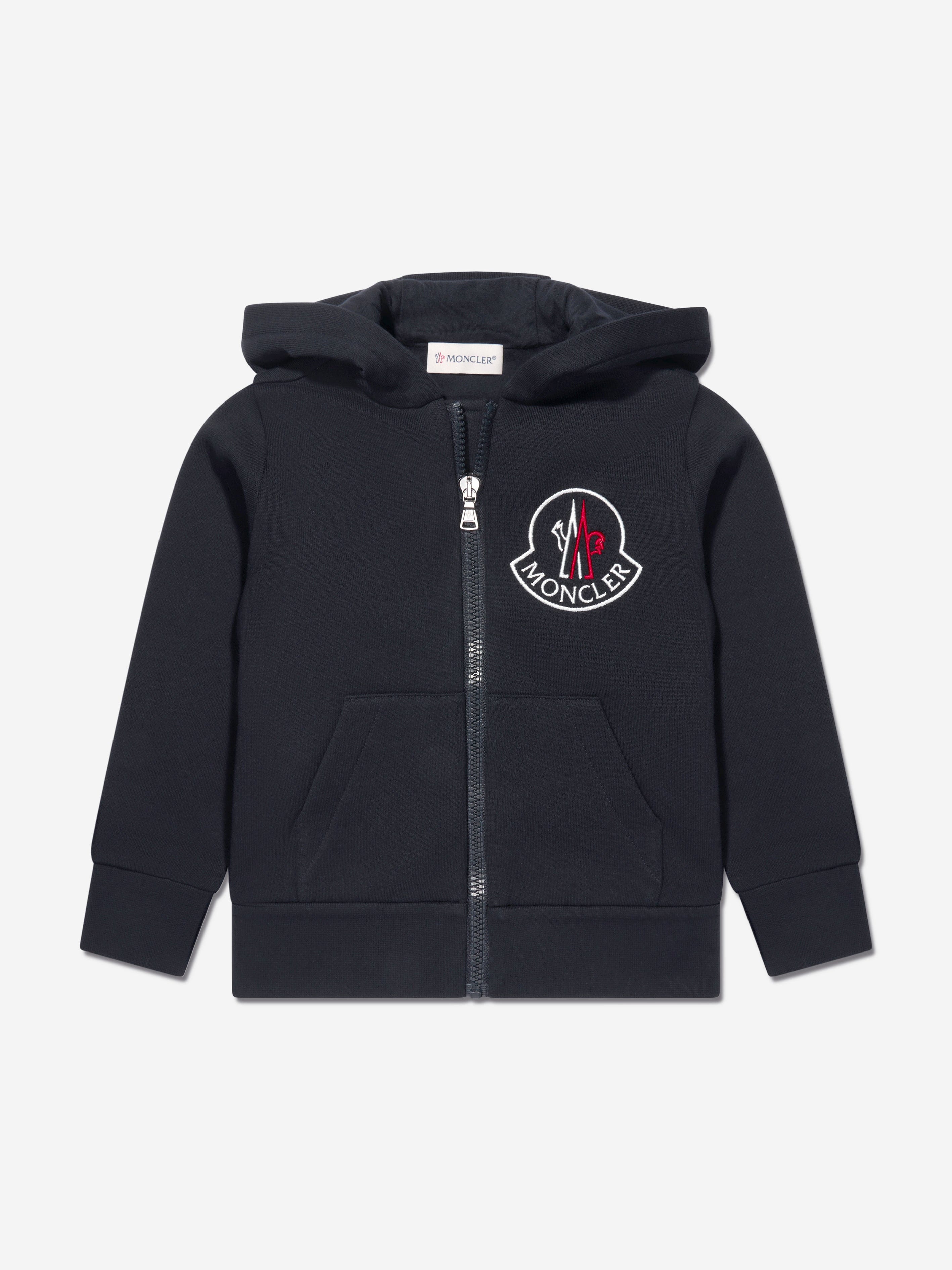 Moncler Enfant Kids Zip Up Cardigan in Navy Outlet Discount Authentic